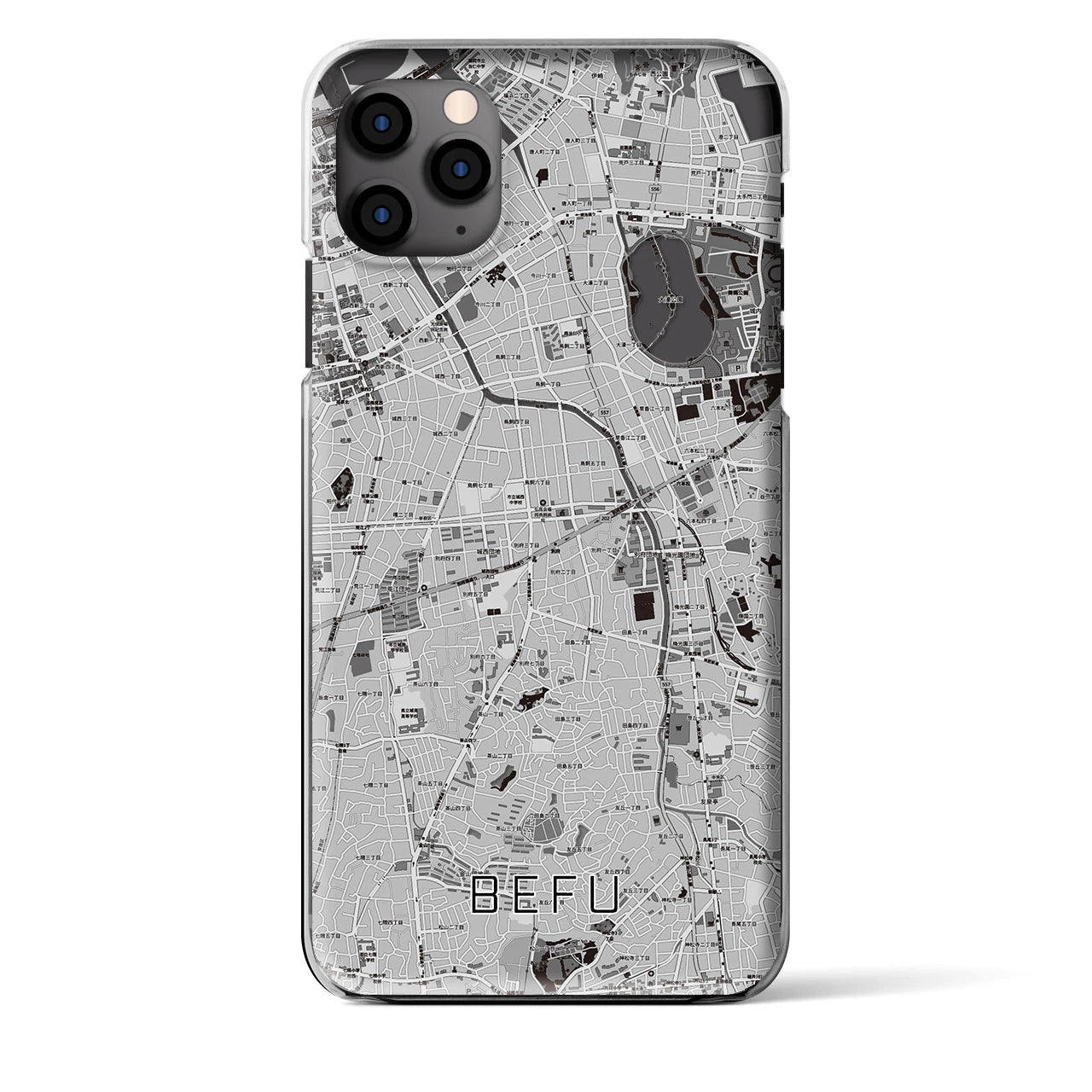 【別府(福岡県)】地図柄iPhoneケース(クリアタイプ)