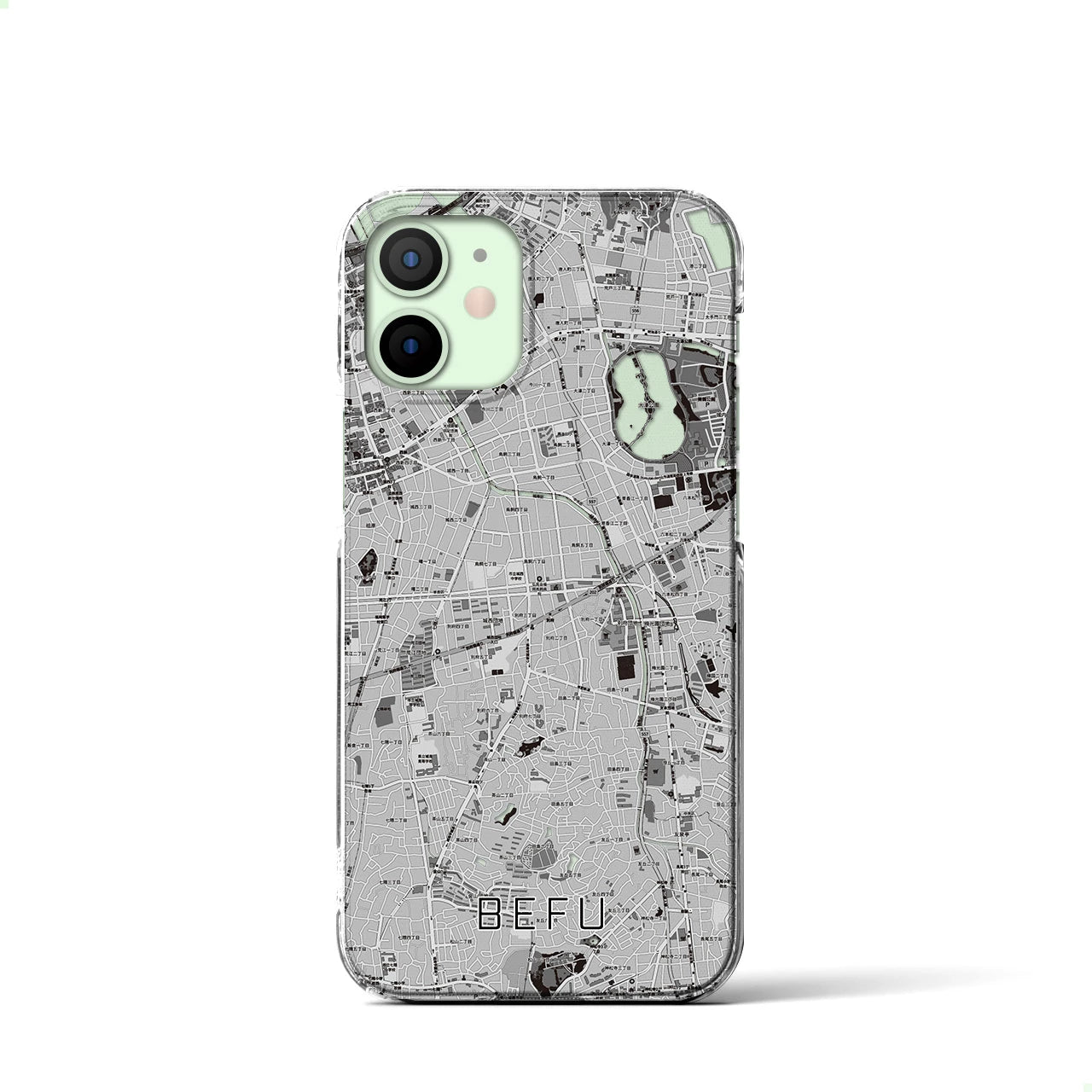 【別府(福岡県)】地図柄iPhoneケース(クリアタイプ)