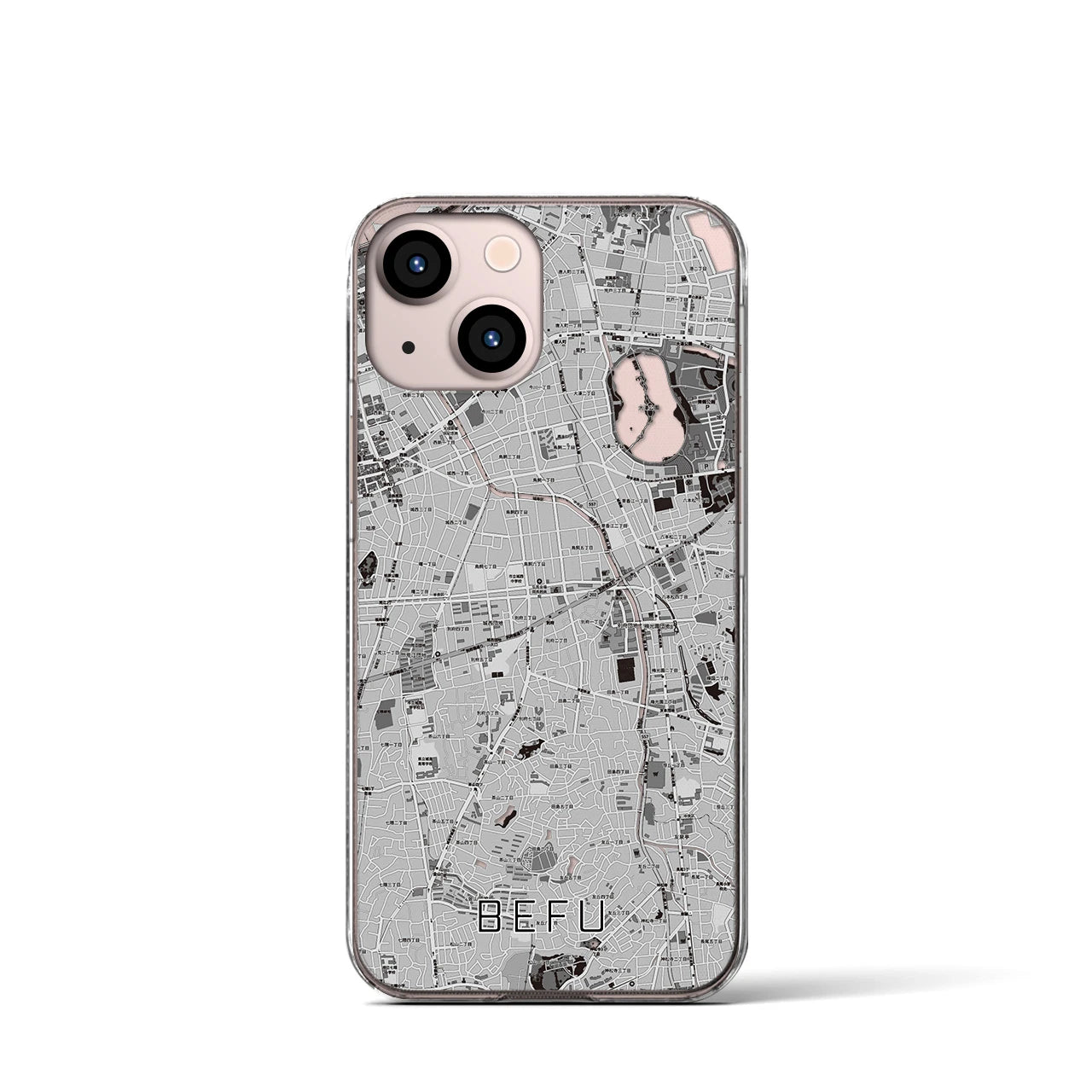 【別府(福岡県)】地図柄iPhoneケース(クリアタイプ)