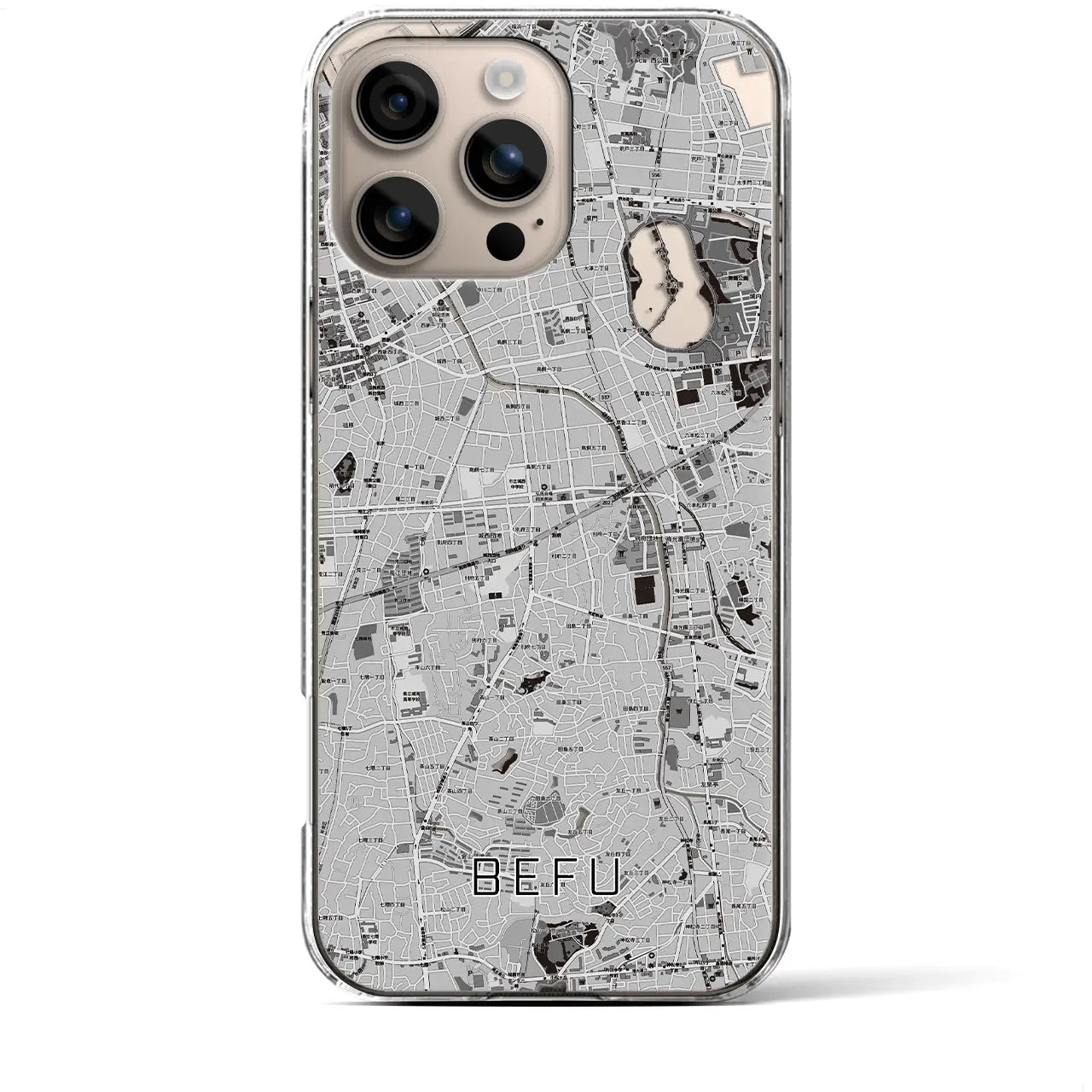 【別府(福岡県)】地図柄iPhoneケース(クリアタイプ)