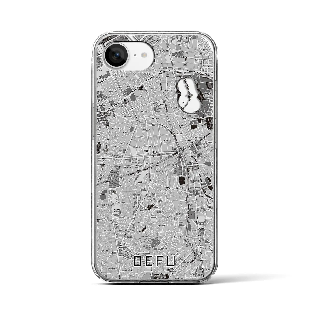 【別府(福岡県)】地図柄iPhoneケース(クリアタイプ)