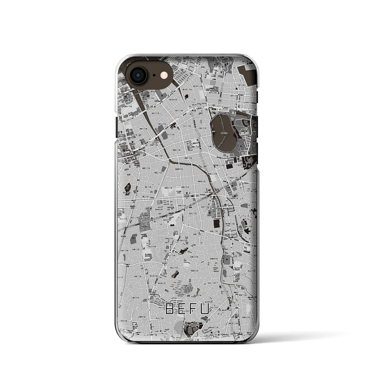 【別府(福岡県)】地図柄iPhoneケース(クリアタイプ)