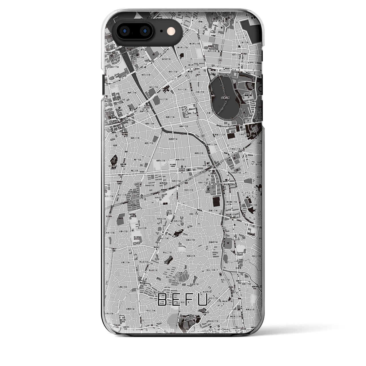 【別府(福岡県)】地図柄iPhoneケース(クリアタイプ)