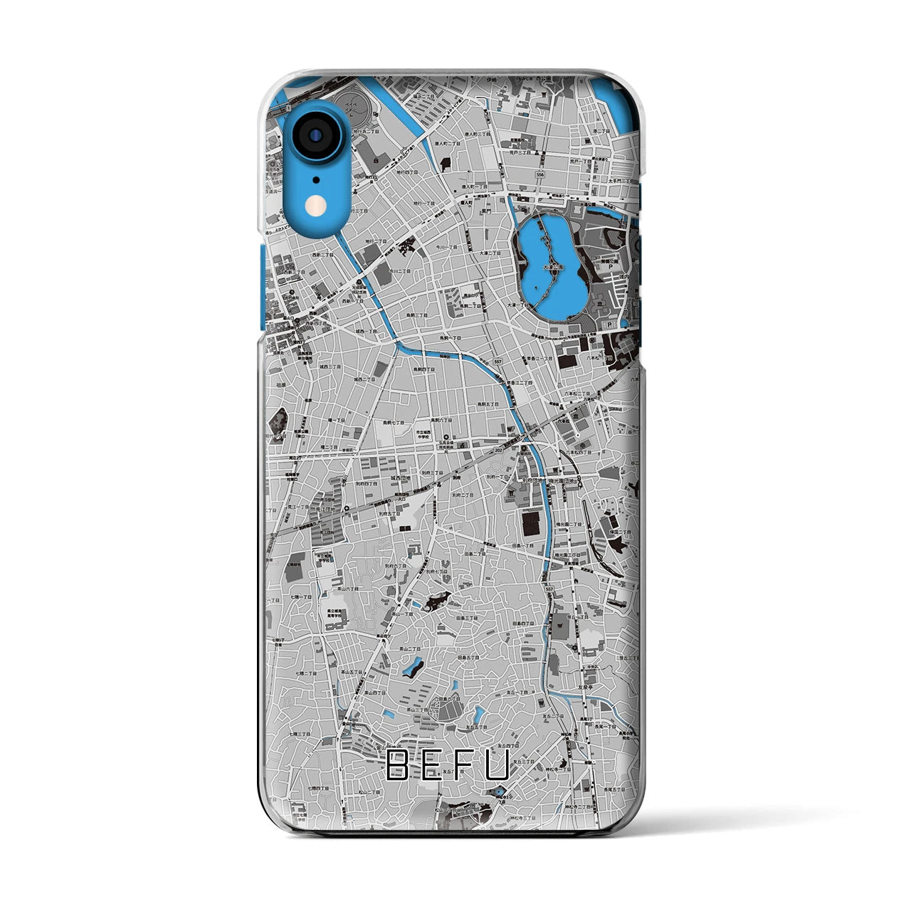 【別府(福岡県)】地図柄iPhoneケース(クリアタイプ)