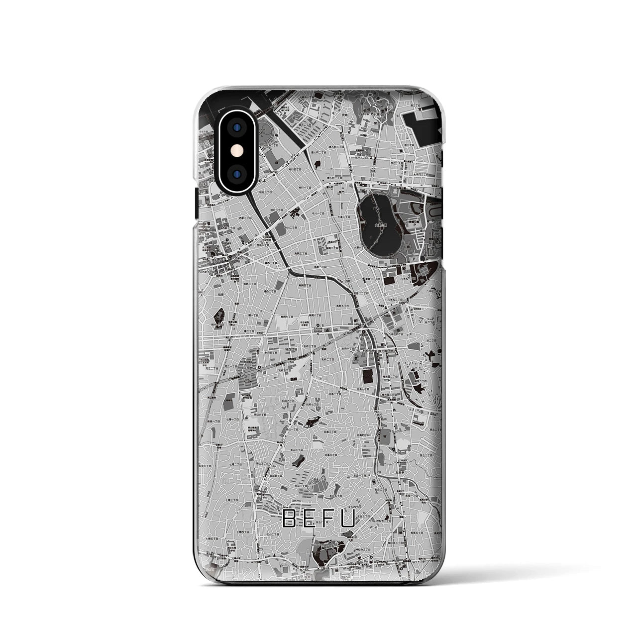 【別府(福岡県)】地図柄iPhoneケース(クリアタイプ)