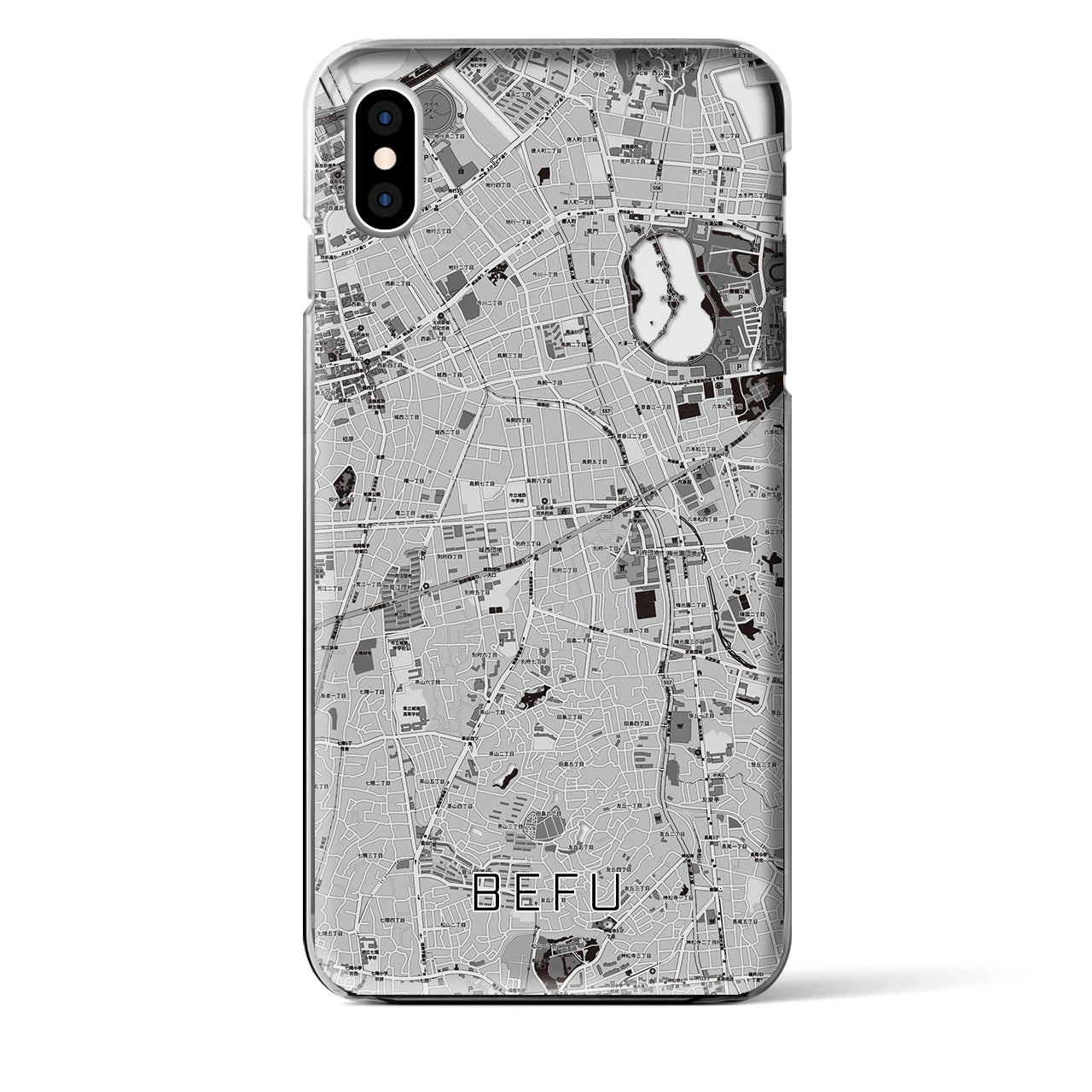 【別府(福岡県)】地図柄iPhoneケース(クリアタイプ)