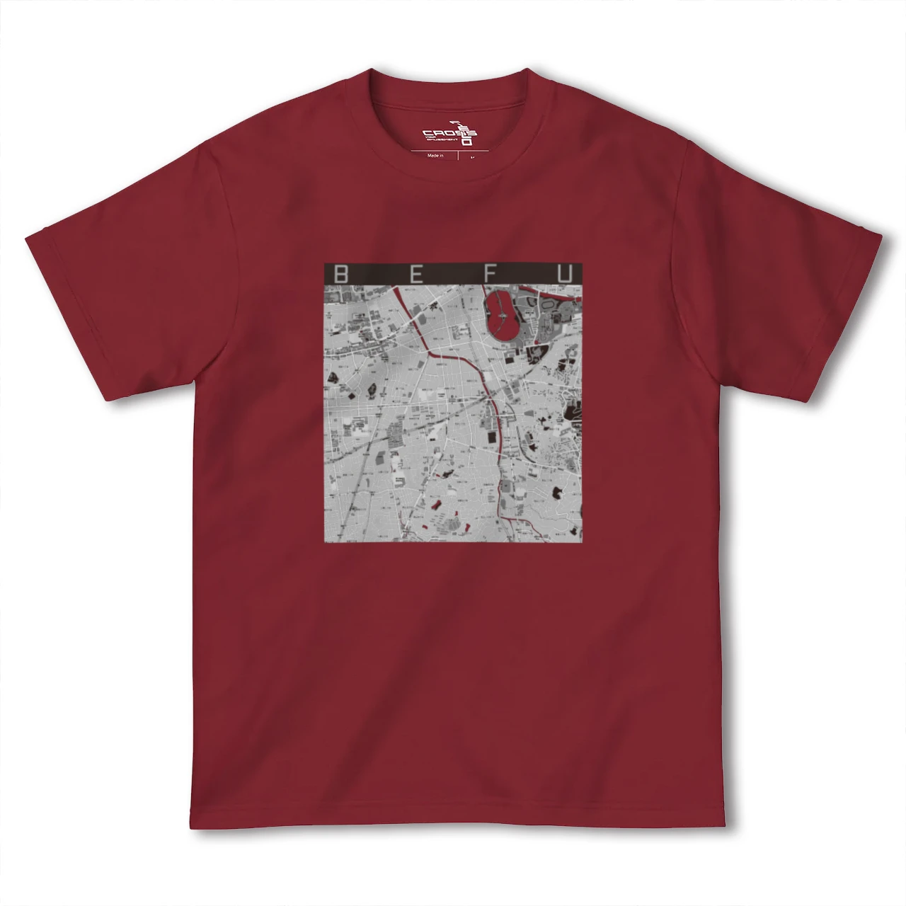 【別府(福岡県)(福岡県)】地図柄ヘビーウェイトTシャツ