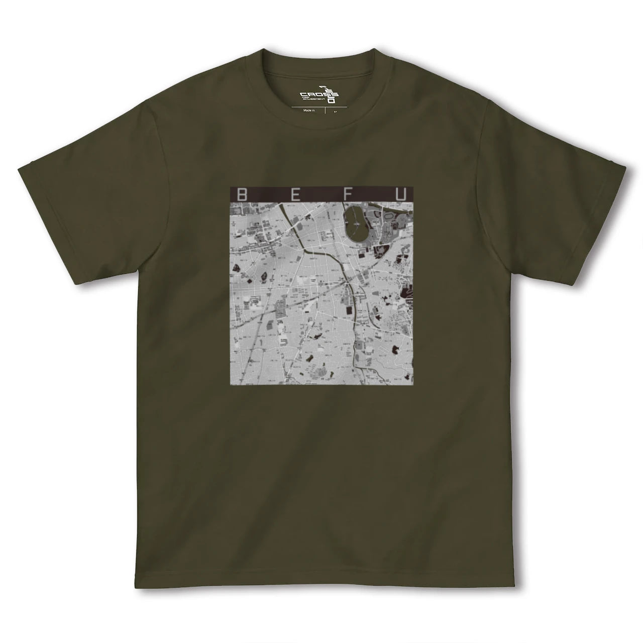 【別府(福岡県)(福岡県)】地図柄ヘビーウェイトTシャツ