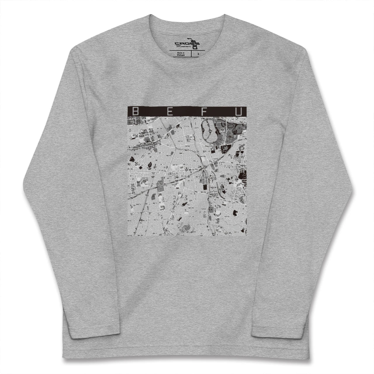 【別府(福岡県)(福岡県)】地図柄ロングスリーブTシャツ