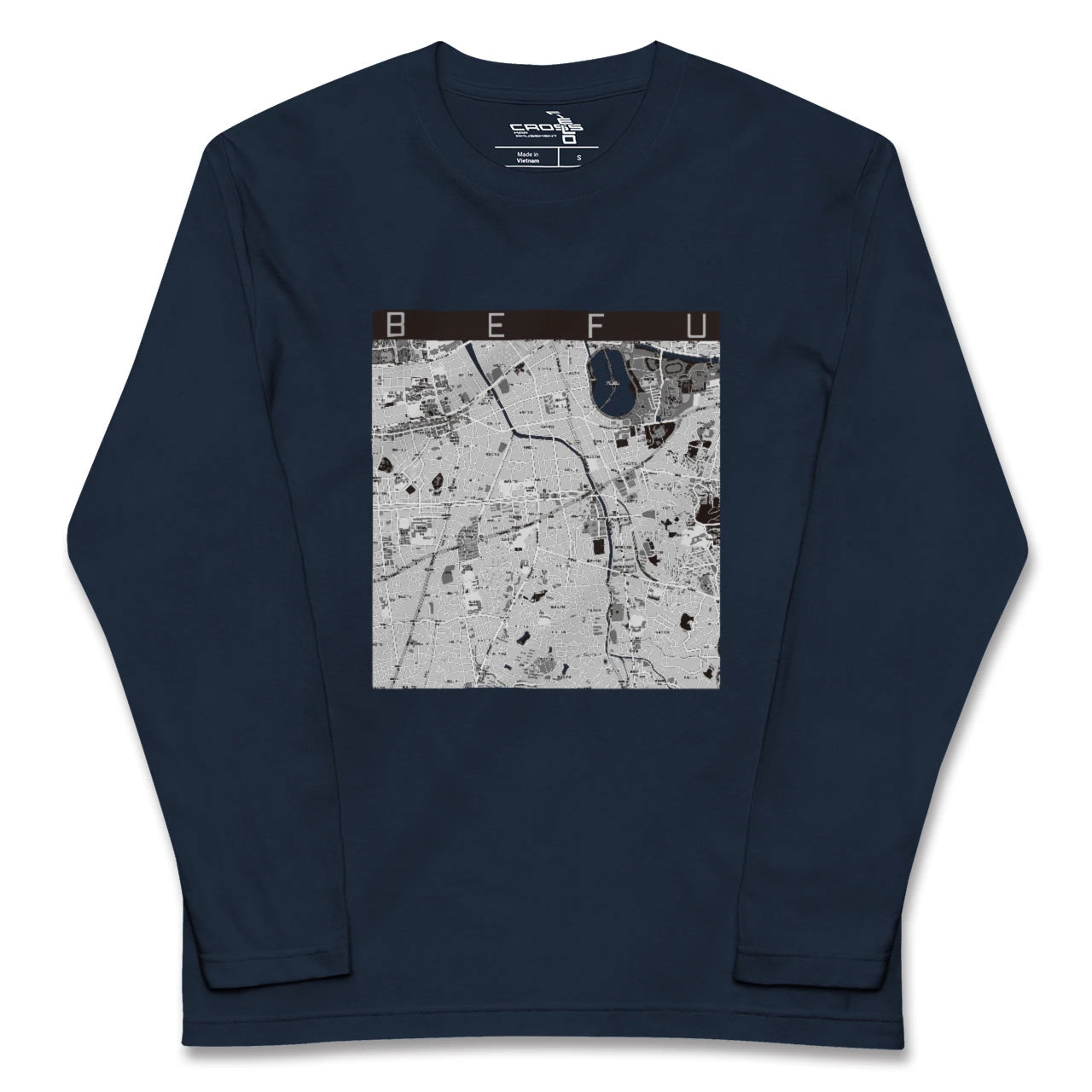 【別府(福岡県)(福岡県)】地図柄ロングスリーブTシャツ