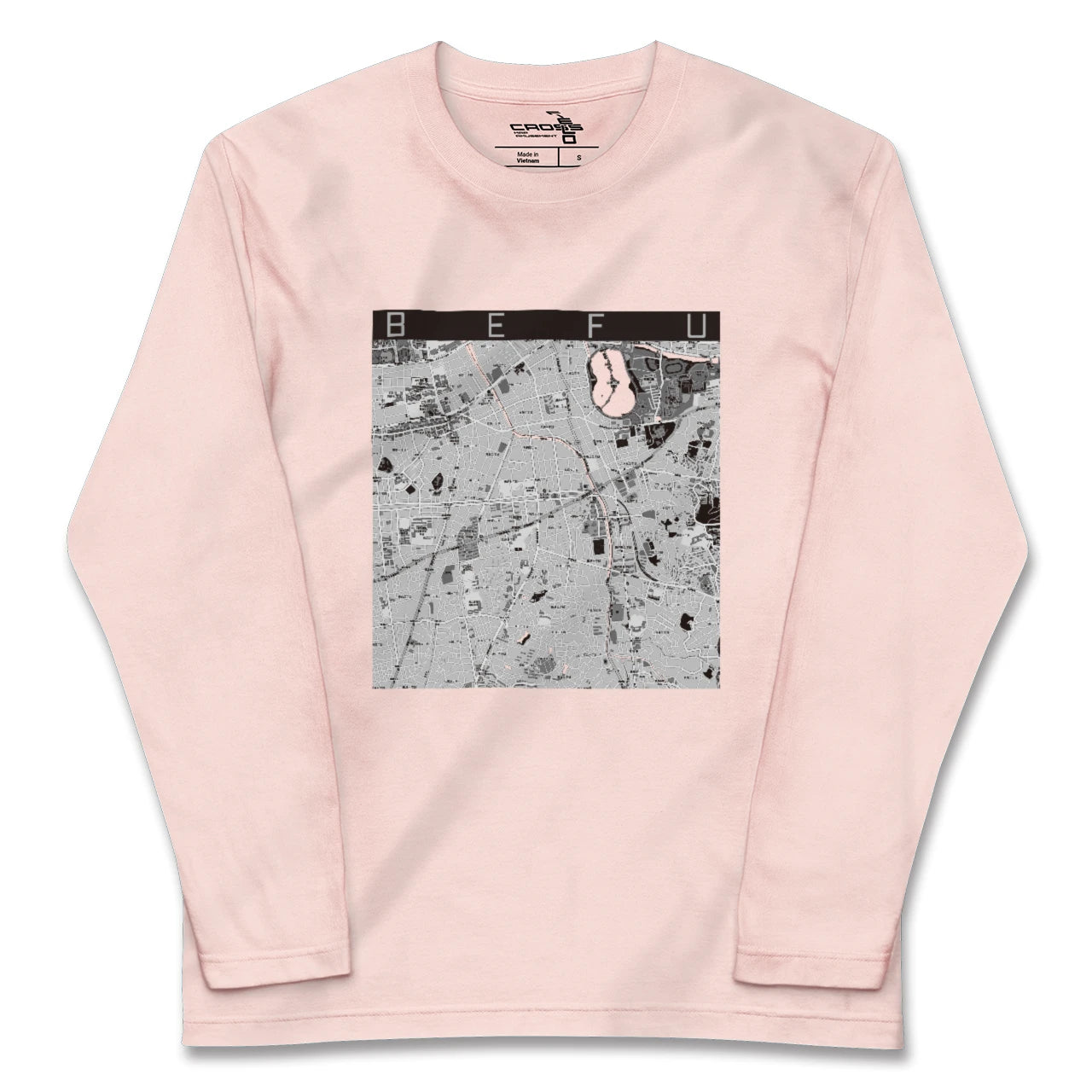 【別府(福岡県)(福岡県)】地図柄ロングスリーブTシャツ