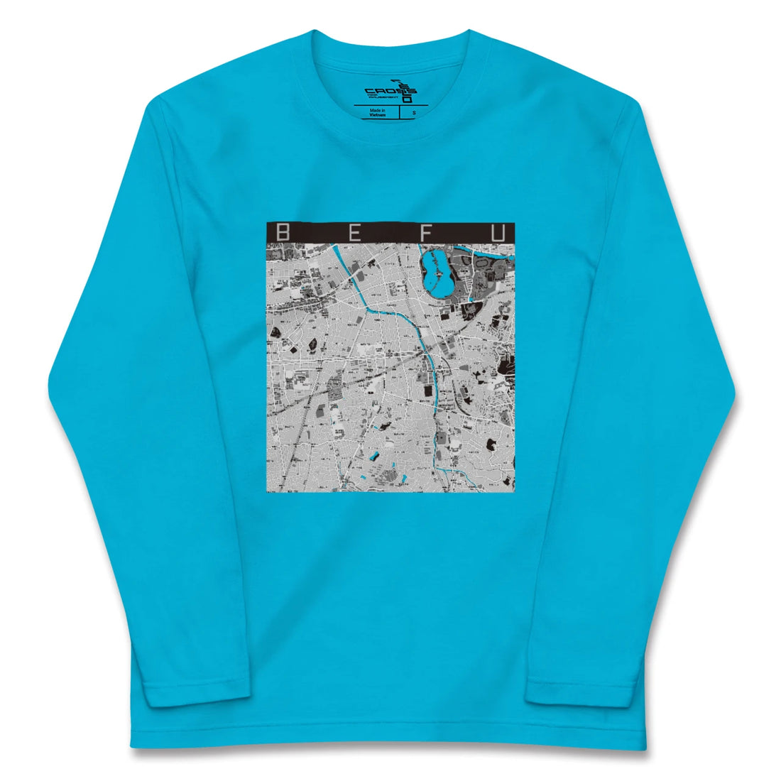 【別府(福岡県)(福岡県)】地図柄ロングスリーブTシャツ