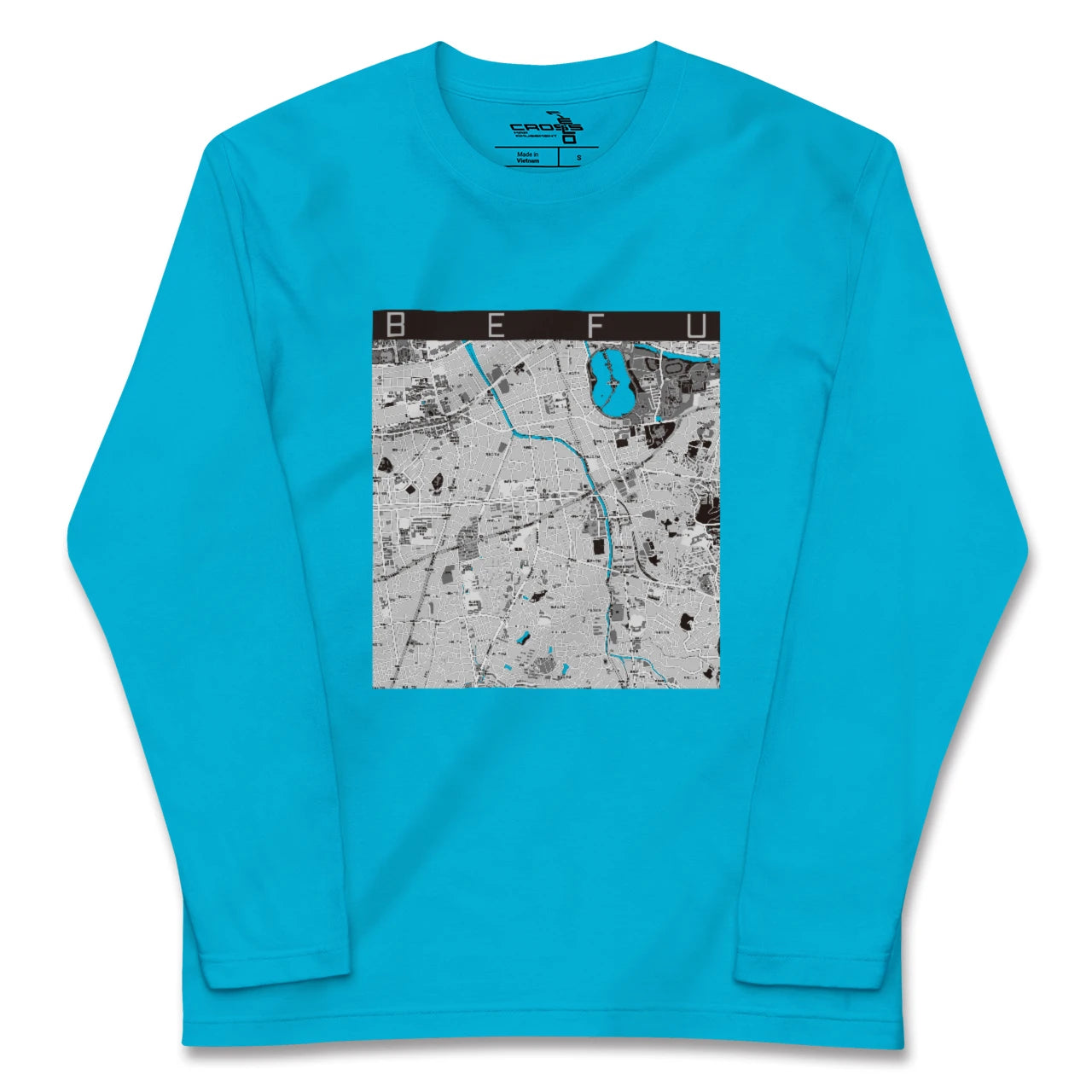 【別府(福岡県)(福岡県)】地図柄ロングスリーブTシャツ