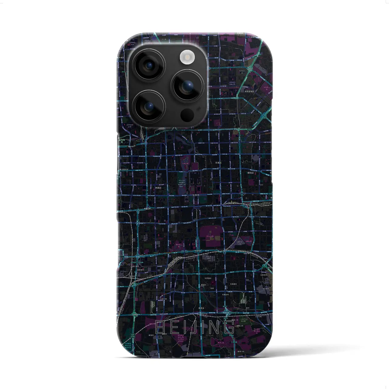 【北京(中華人民共和国)】地図柄iPhoneケース(バックカバータイプ)