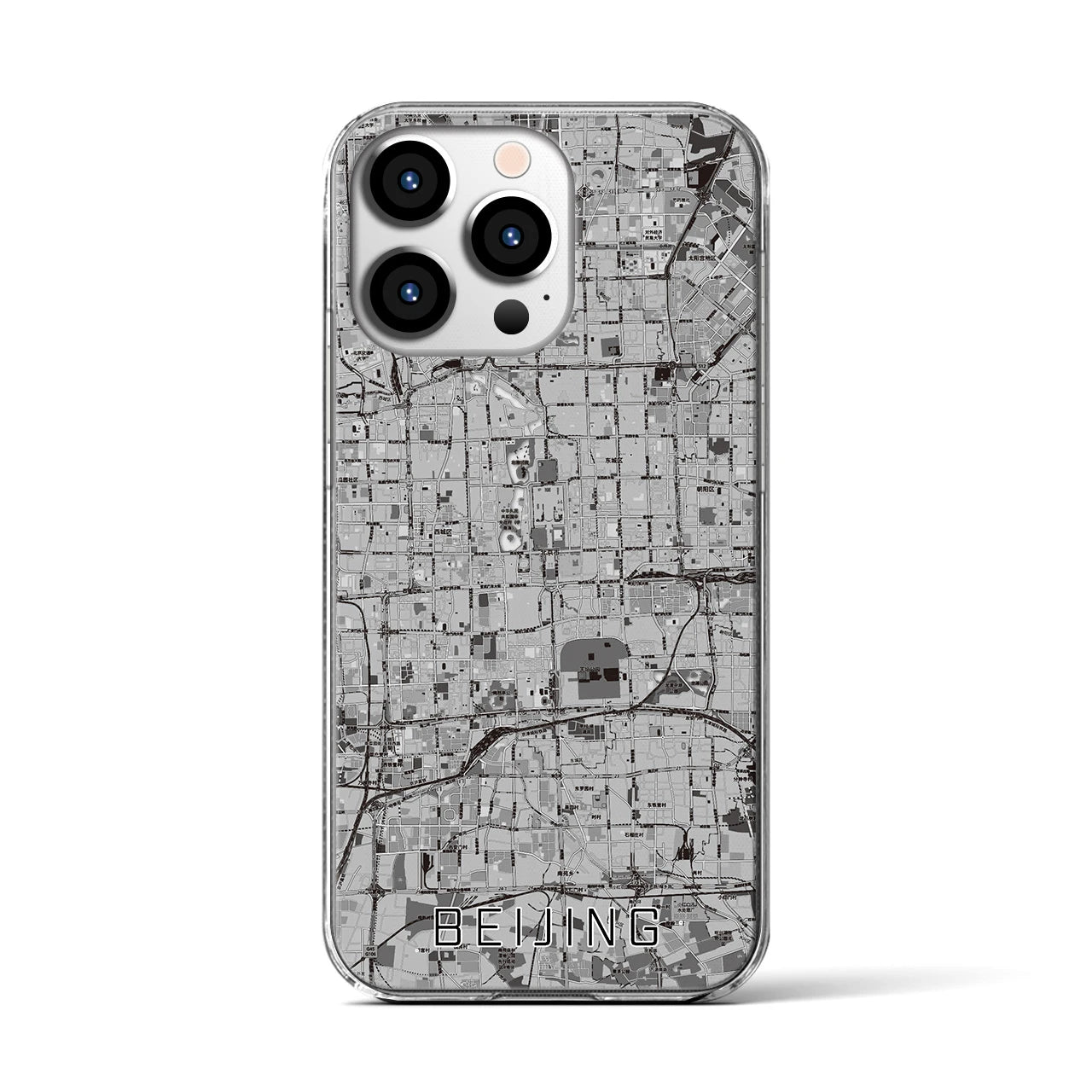 【北京(中華人民共和国)】地図柄iPhoneケース(クリアタイプ)