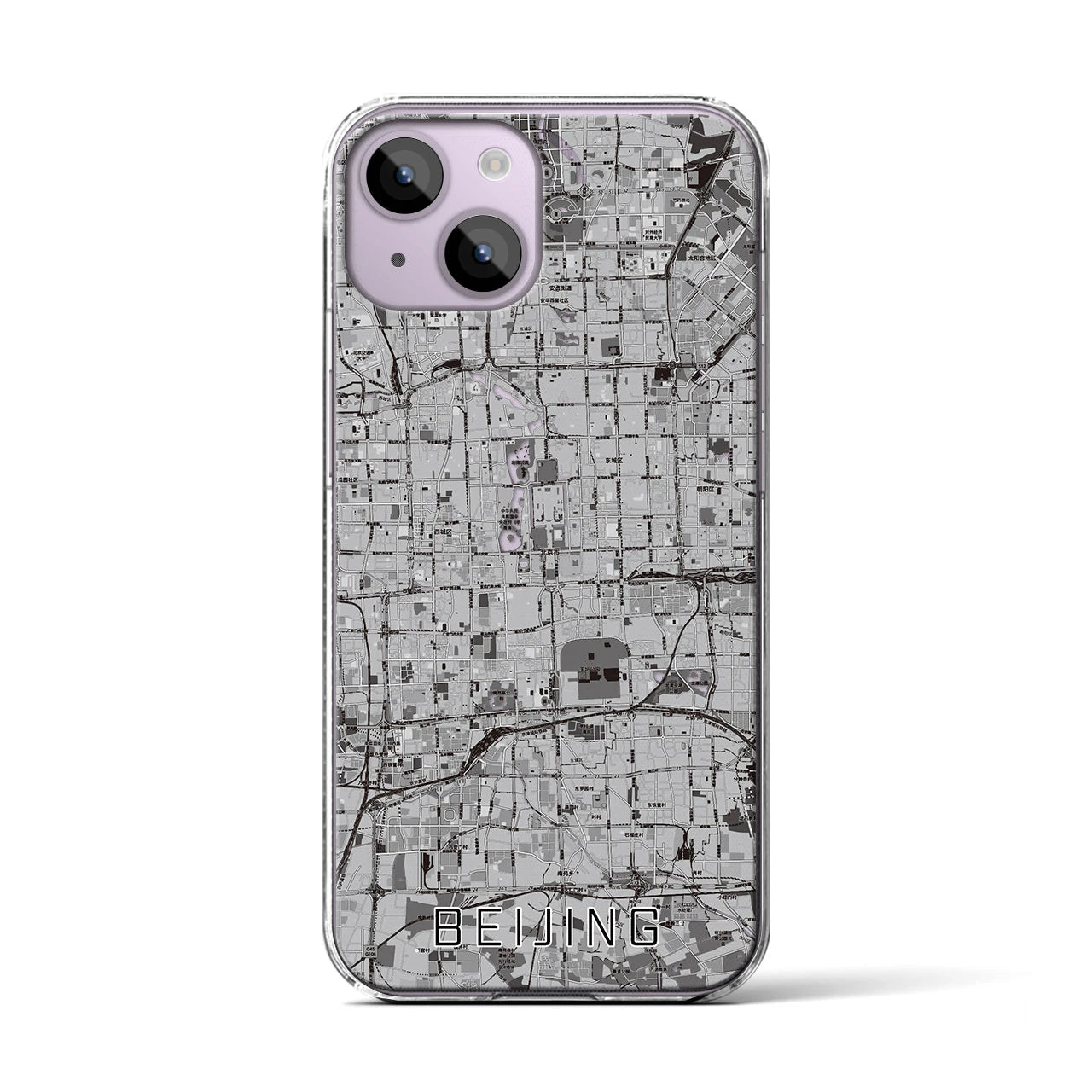 【北京(中華人民共和国)】地図柄iPhoneケース(クリアタイプ)