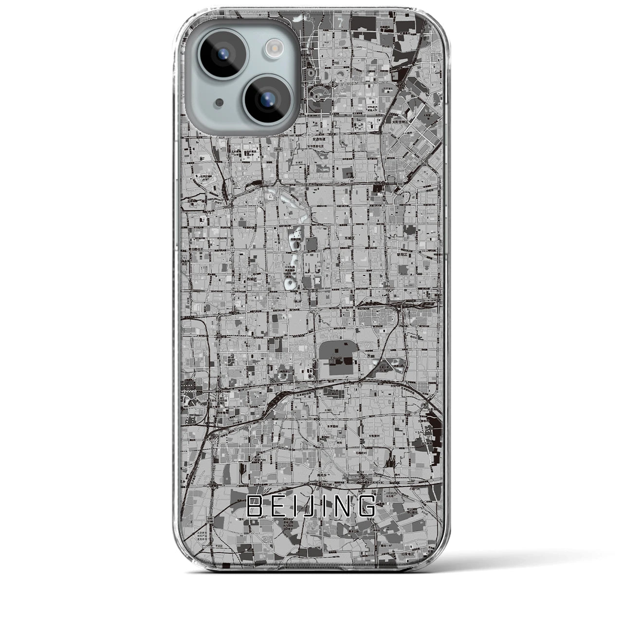 【北京(中華人民共和国)】地図柄iPhoneケース(クリアタイプ)