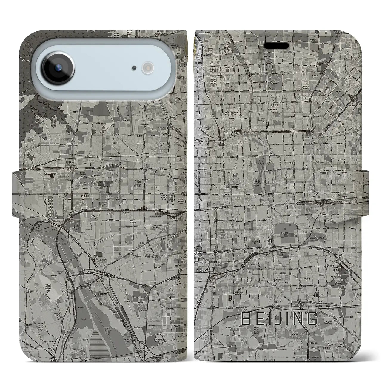 【北京(中華人民共和国)】地図柄iPhoneケース(手帳タイプ)