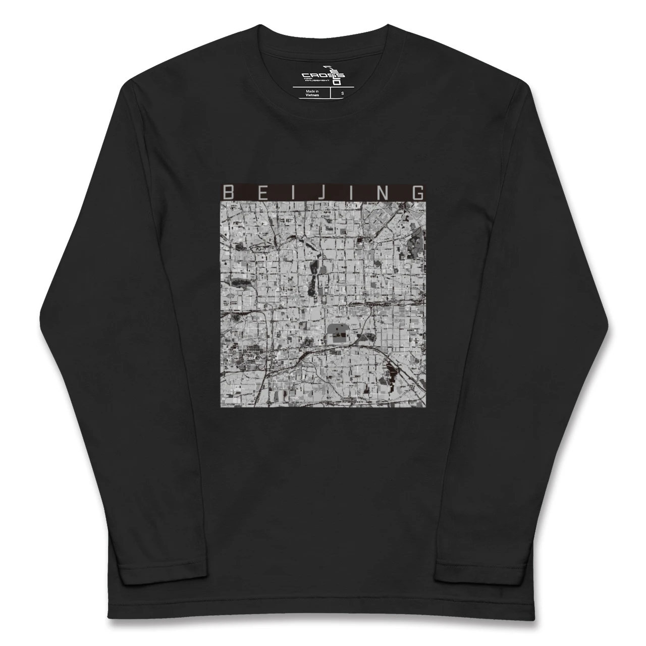 【北京(中華人民共和国)】地図柄ロングスリーブTシャツ