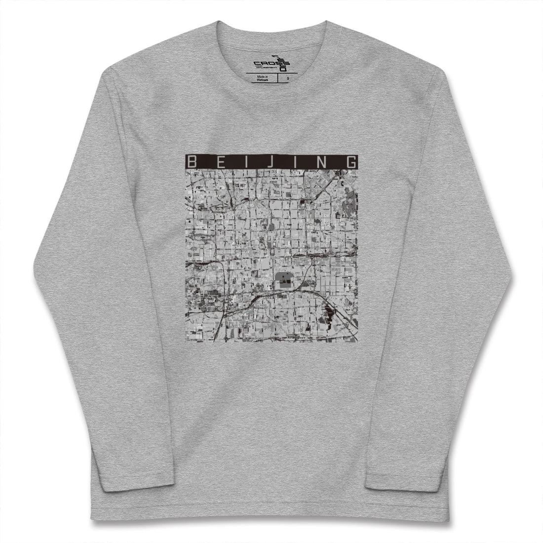【北京(中華人民共和国)】地図柄ロングスリーブTシャツ