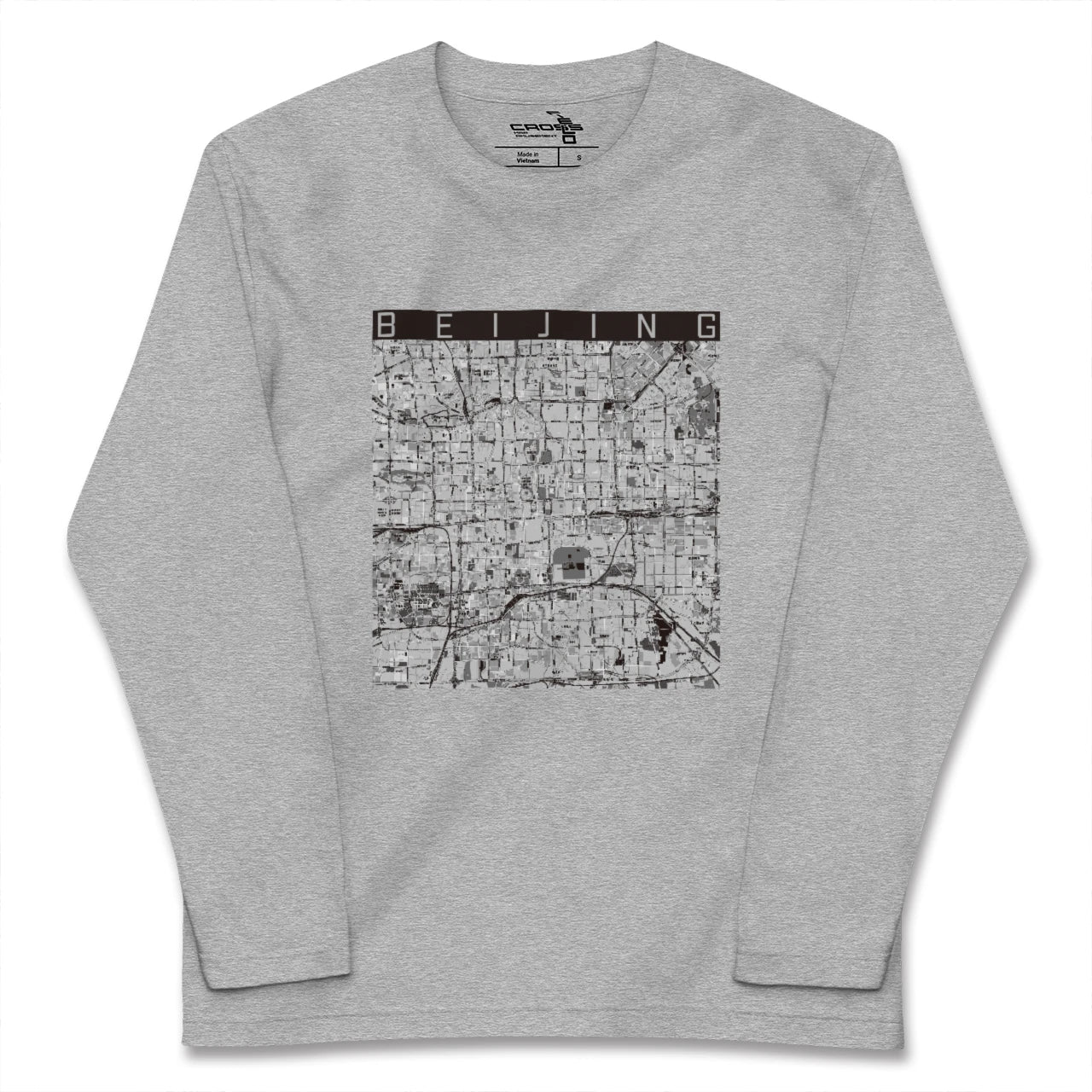 【北京(中華人民共和国)】地図柄ロングスリーブTシャツ