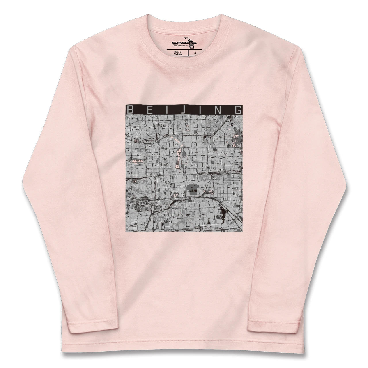 【北京(中華人民共和国)】地図柄ロングスリーブTシャツ