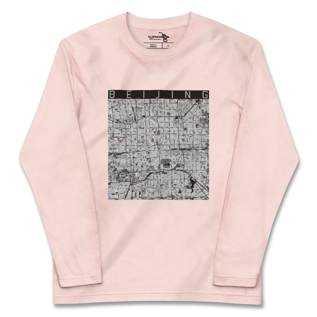 【北京(中華人民共和国)】地図柄ロングスリーブTシャツ