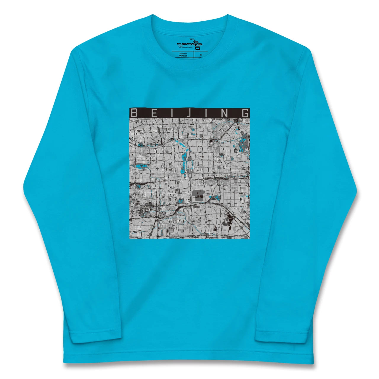 【北京(中華人民共和国)】地図柄ロングスリーブTシャツ