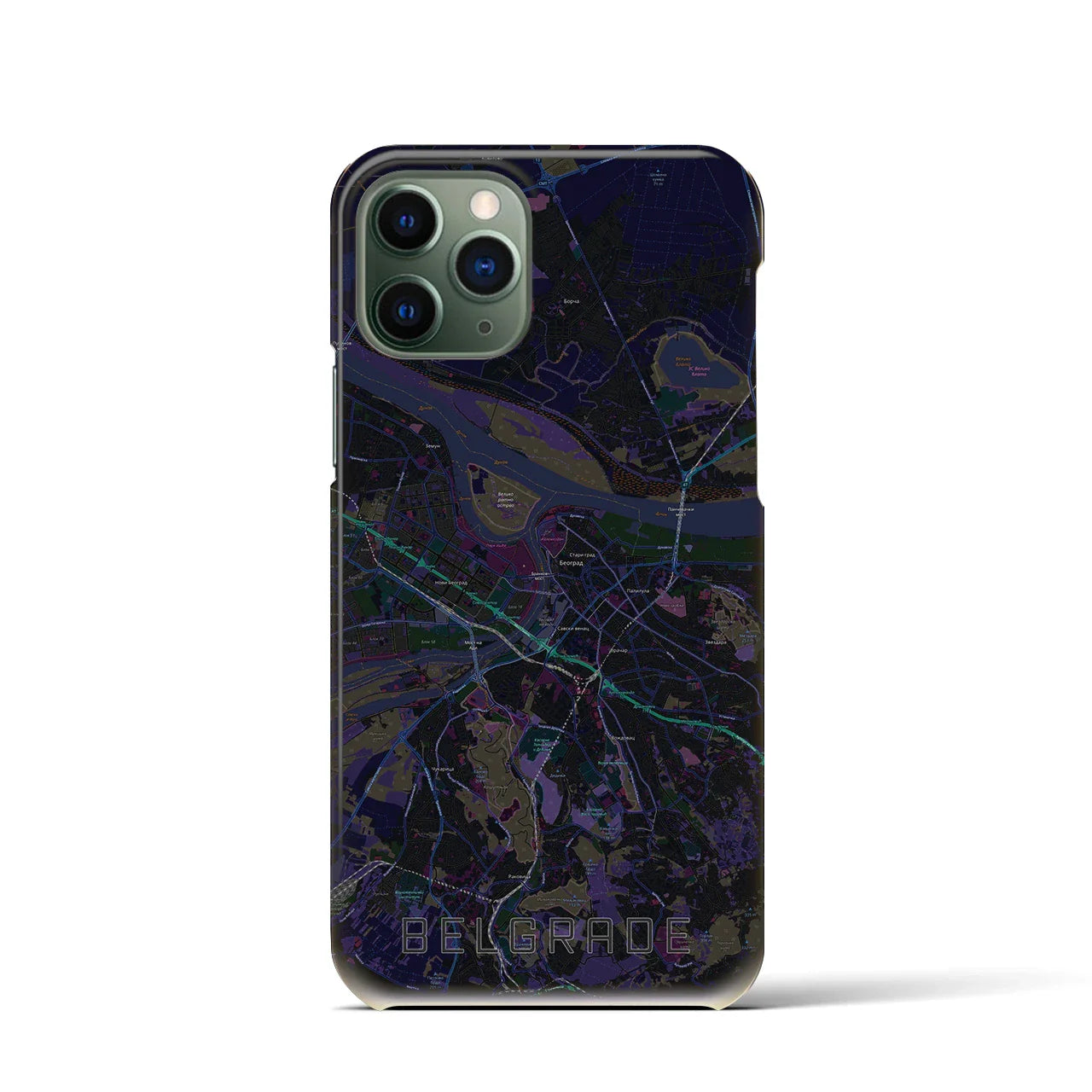 【ベオグラード(セルビア)】地図柄iPhoneケース(バックカバータイプ)