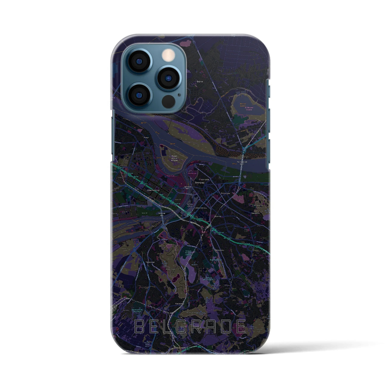 【ベオグラード(セルビア)】地図柄iPhoneケース(バックカバータイプ)
