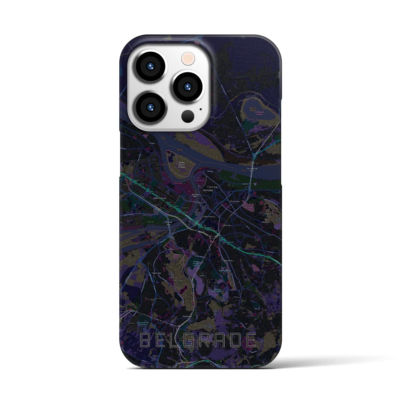 【ベオグラード(セルビア)】地図柄iPhoneケース(バックカバータイプ)