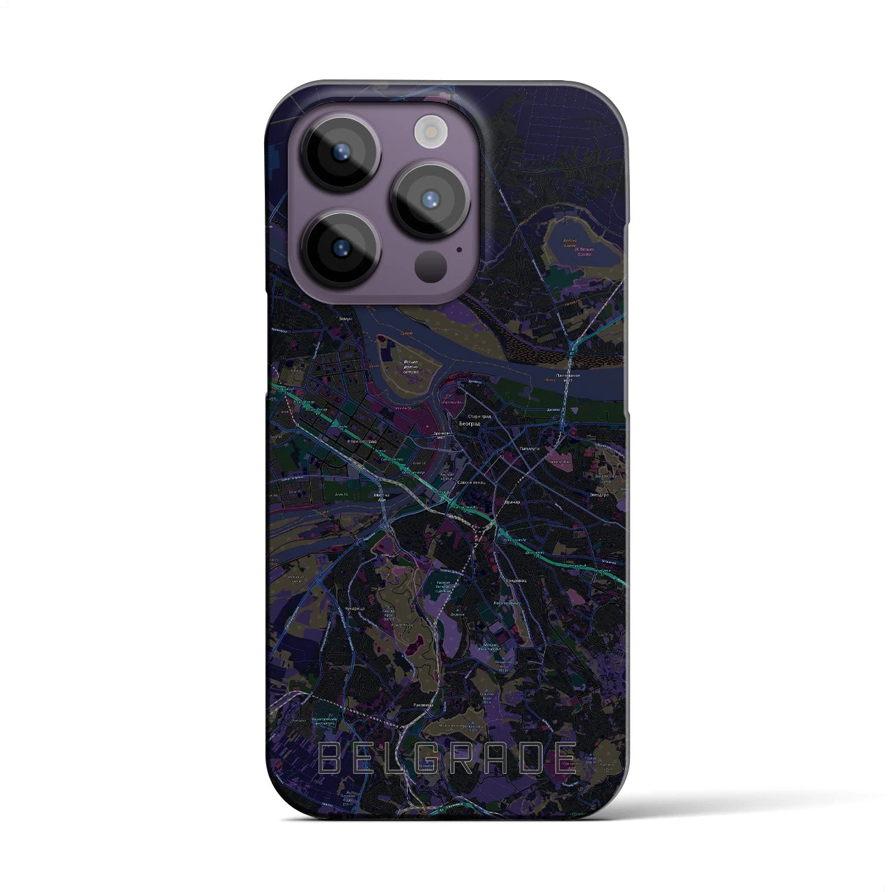 【ベオグラード(セルビア)】地図柄iPhoneケース(バックカバータイプ)