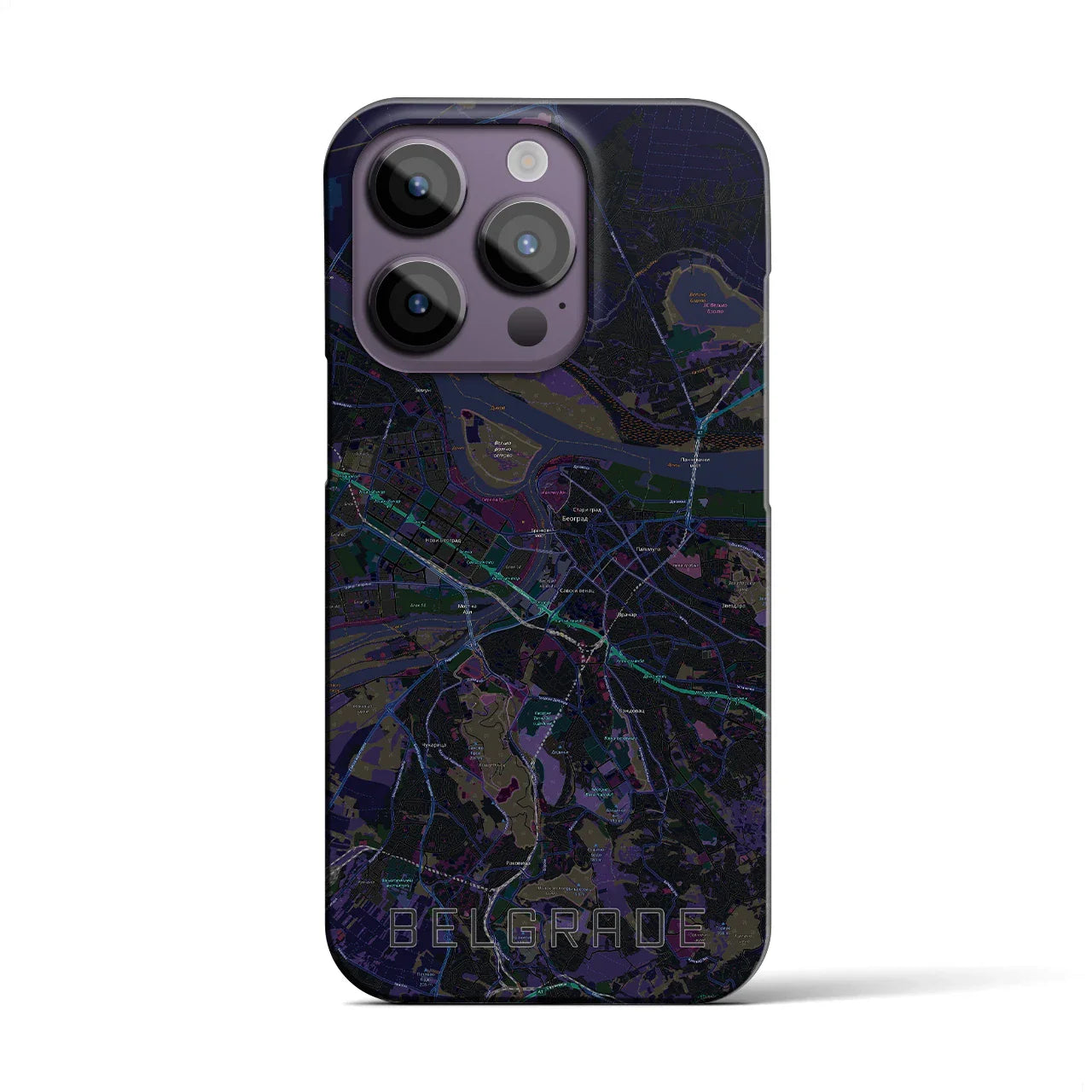 【ベオグラード(セルビア)】地図柄iPhoneケース(バックカバータイプ)