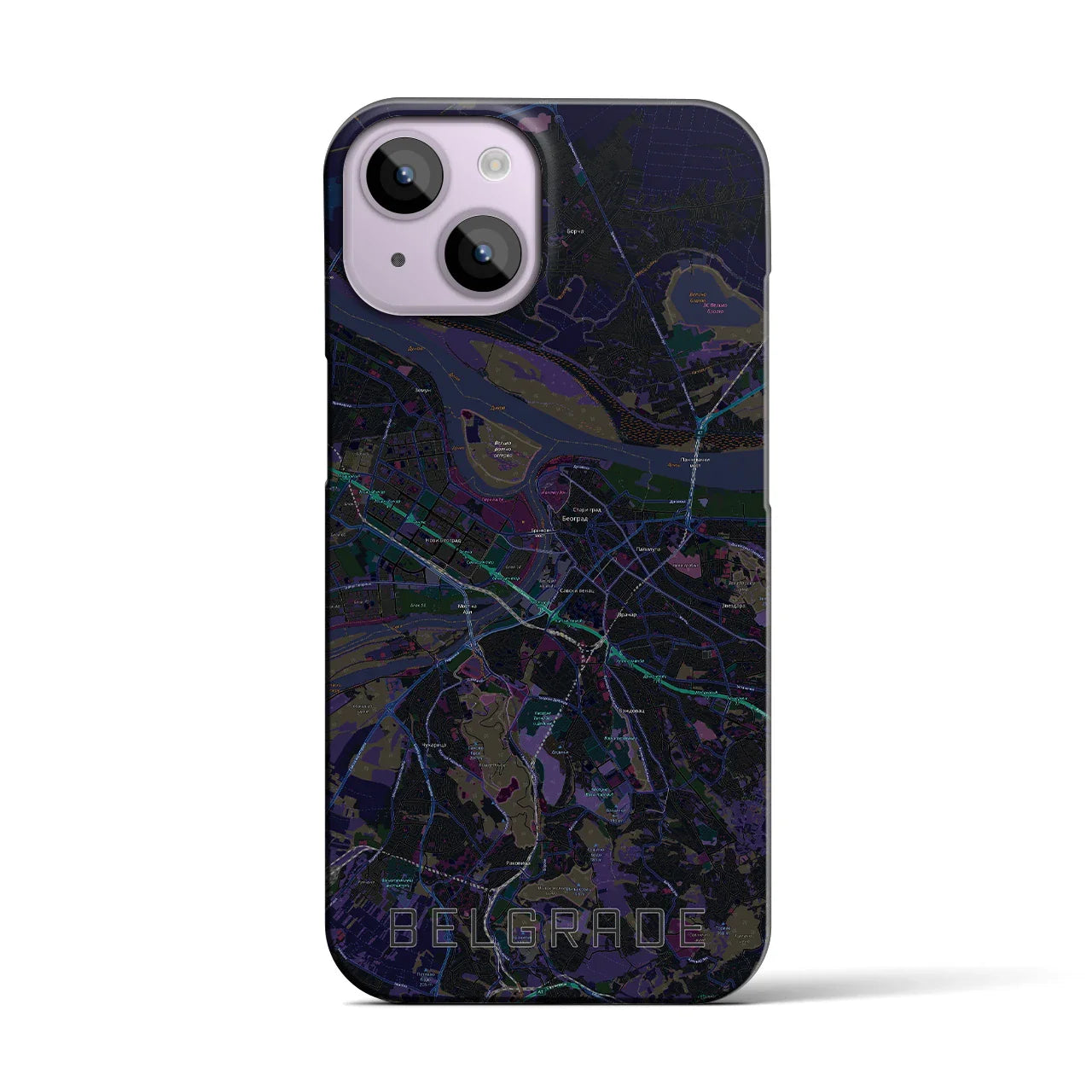 【ベオグラード(セルビア)】地図柄iPhoneケース(バックカバータイプ)