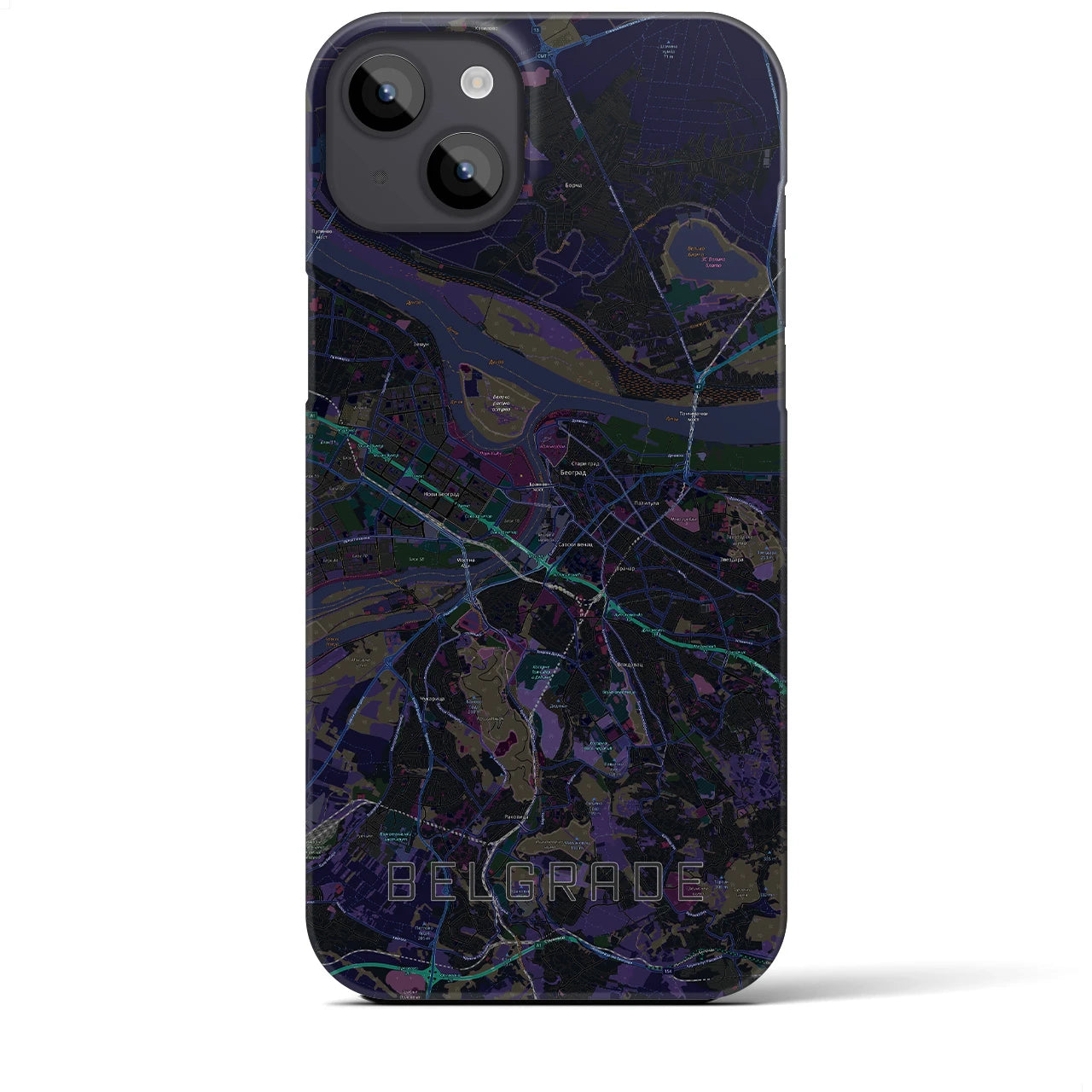 【ベオグラード(セルビア)】地図柄iPhoneケース(バックカバータイプ)