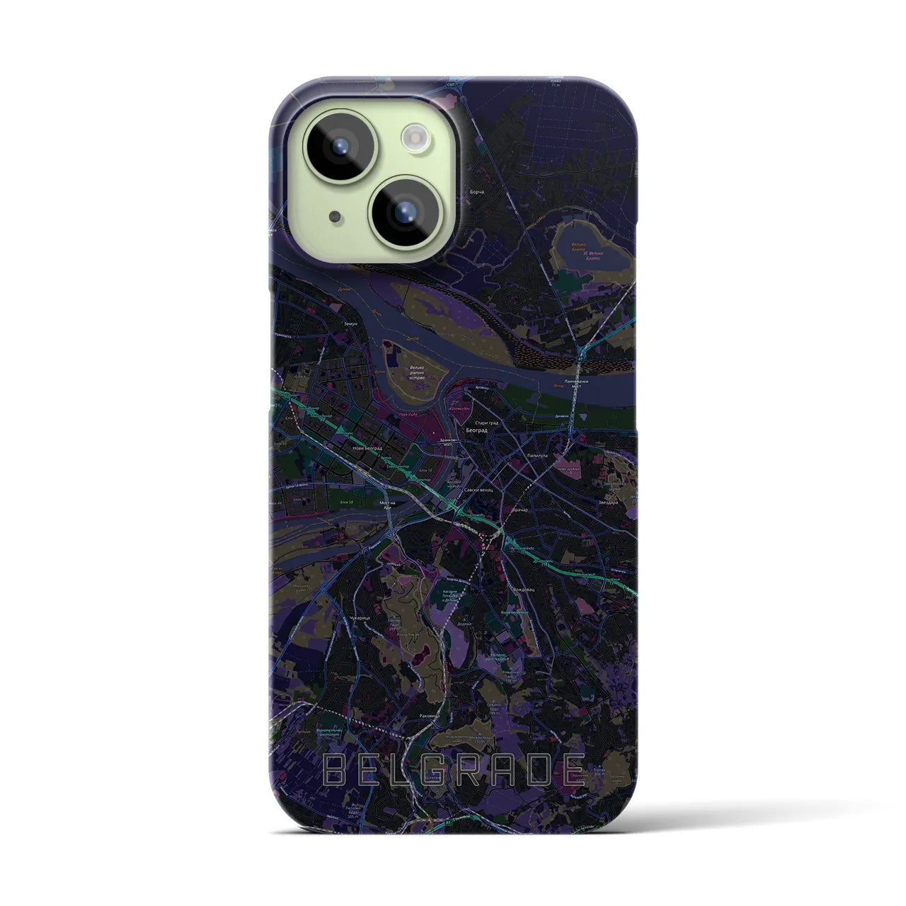 【ベオグラード(セルビア)】地図柄iPhoneケース(バックカバータイプ)