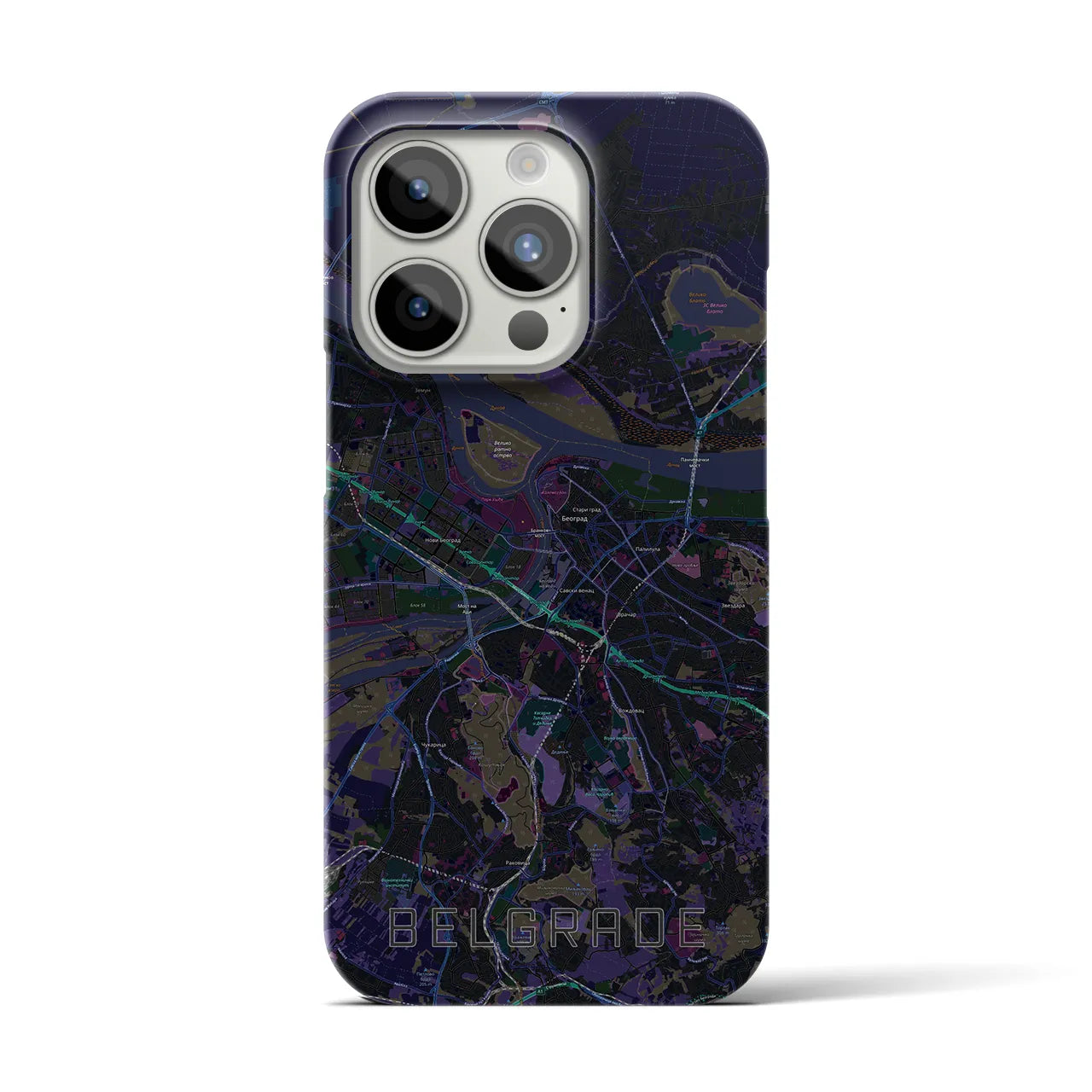 【ベオグラード(セルビア)】地図柄iPhoneケース(バックカバータイプ)