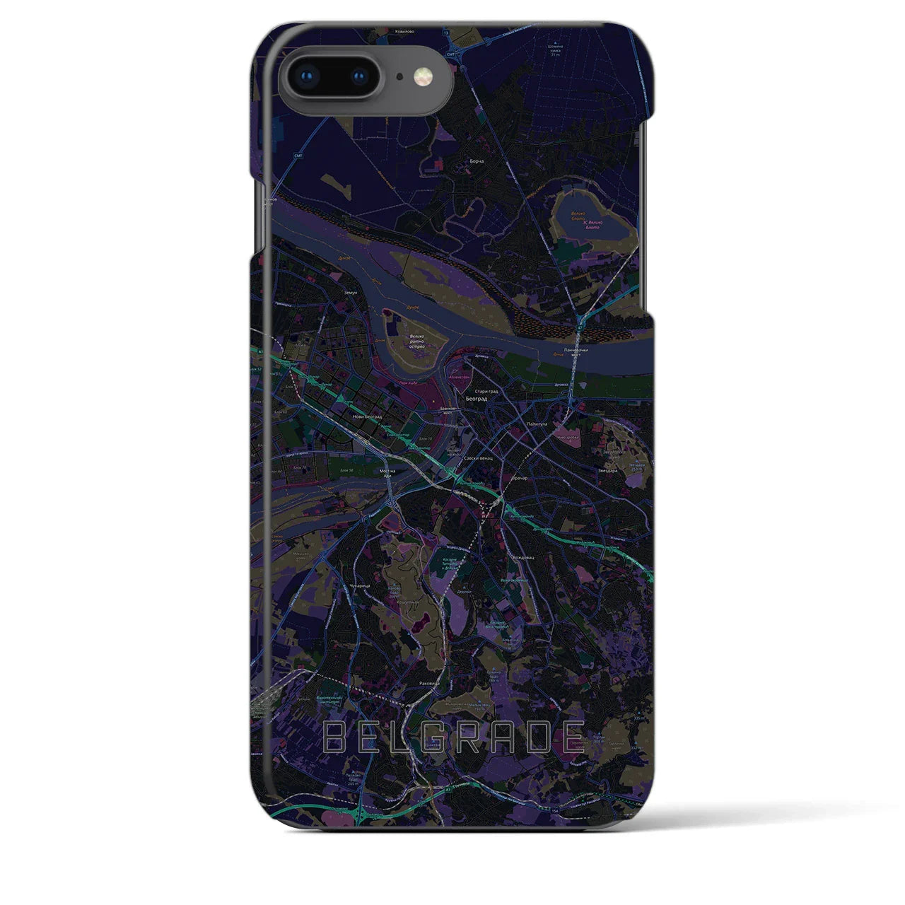 【ベオグラード(セルビア)】地図柄iPhoneケース(バックカバータイプ)