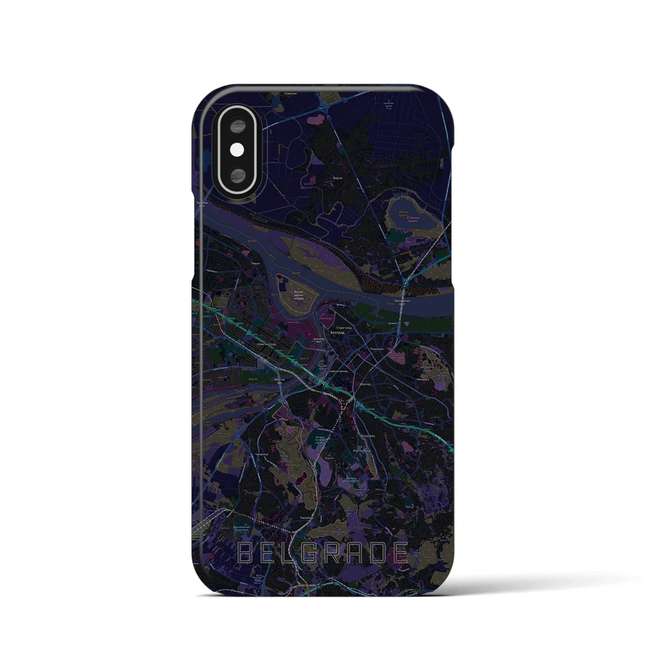 【ベオグラード(セルビア)】地図柄iPhoneケース(バックカバータイプ)