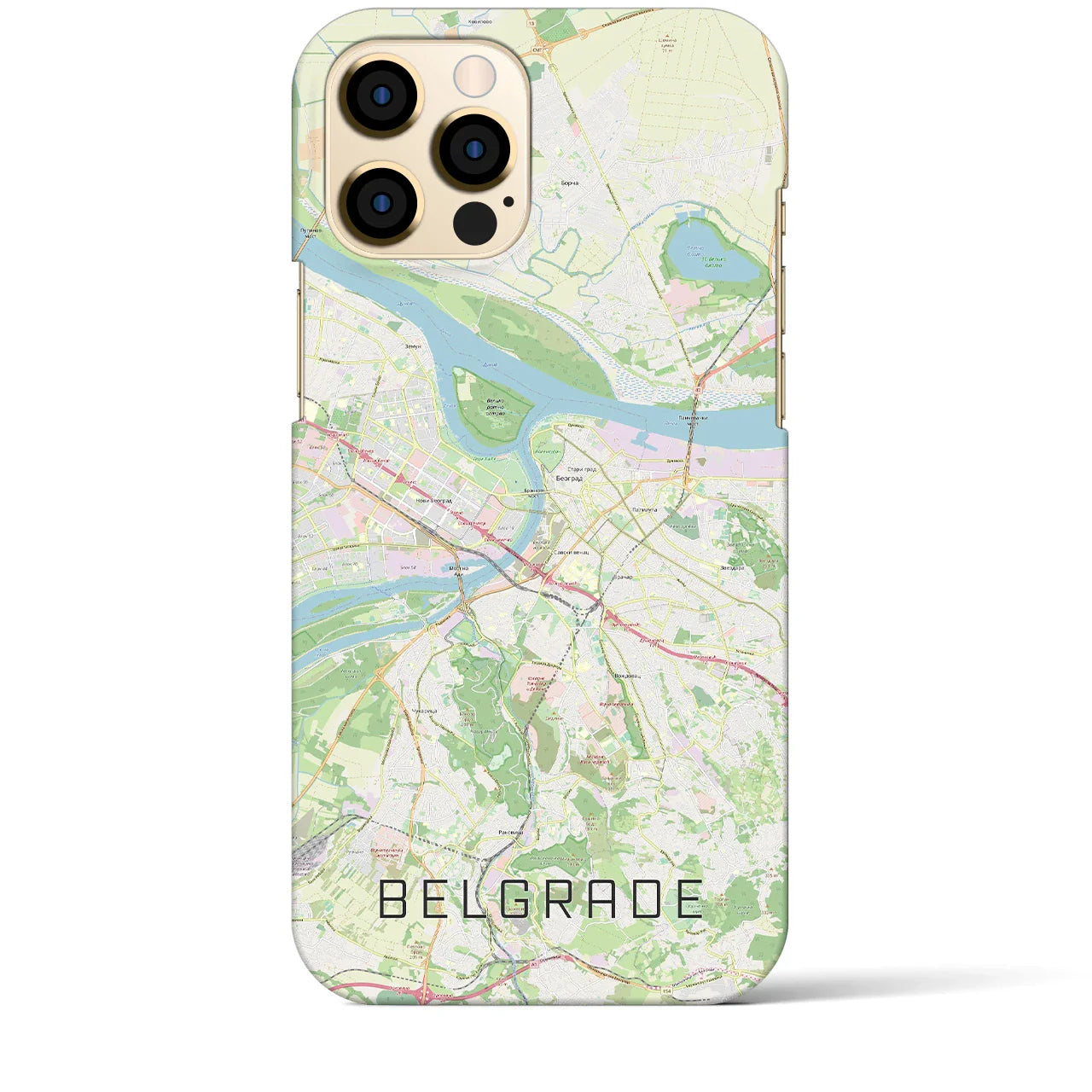 【ベオグラード(セルビア)】地図柄iPhoneケース(バックカバータイプ)