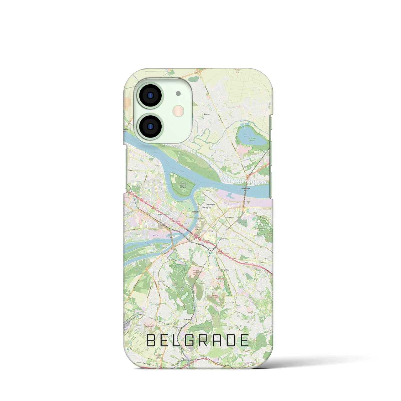 【ベオグラード(セルビア)】地図柄iPhoneケース(バックカバータイプ)