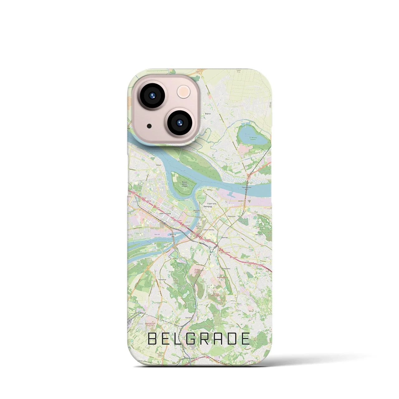 【ベオグラード(セルビア)】地図柄iPhoneケース(バックカバータイプ)