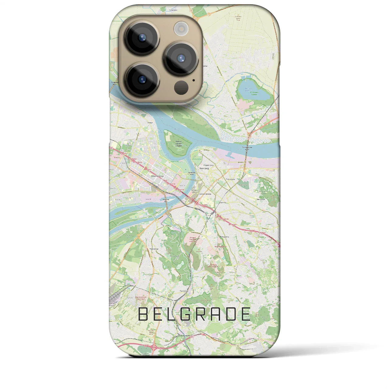 【ベオグラード(セルビア)】地図柄iPhoneケース(バックカバータイプ)