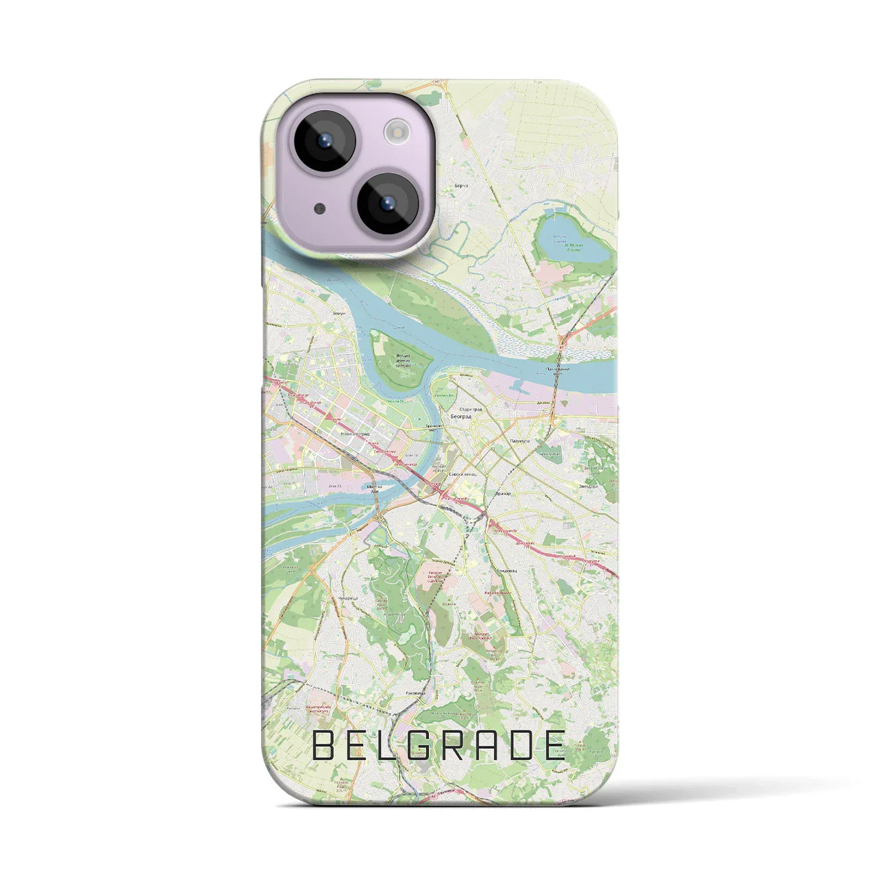【ベオグラード(セルビア)】地図柄iPhoneケース(バックカバータイプ)
