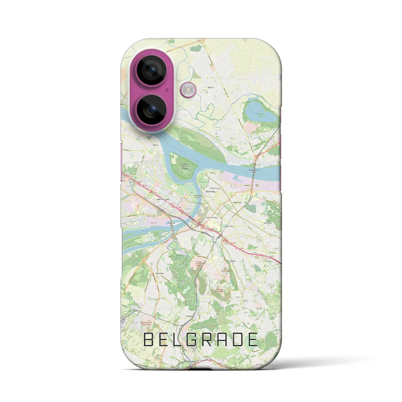【ベオグラード(セルビア)】地図柄iPhoneケース(バックカバータイプ)