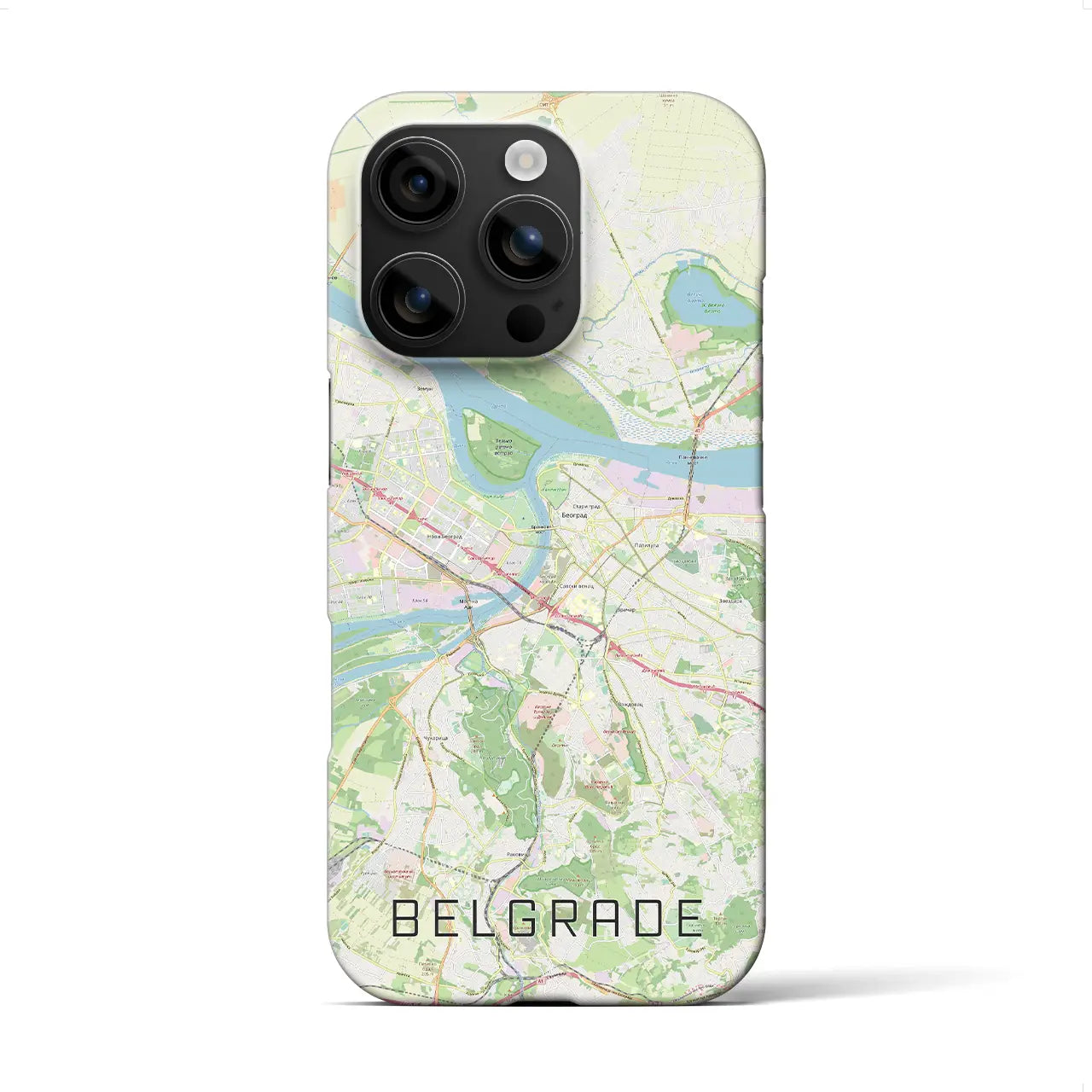 【ベオグラード(セルビア)】地図柄iPhoneケース(バックカバータイプ)