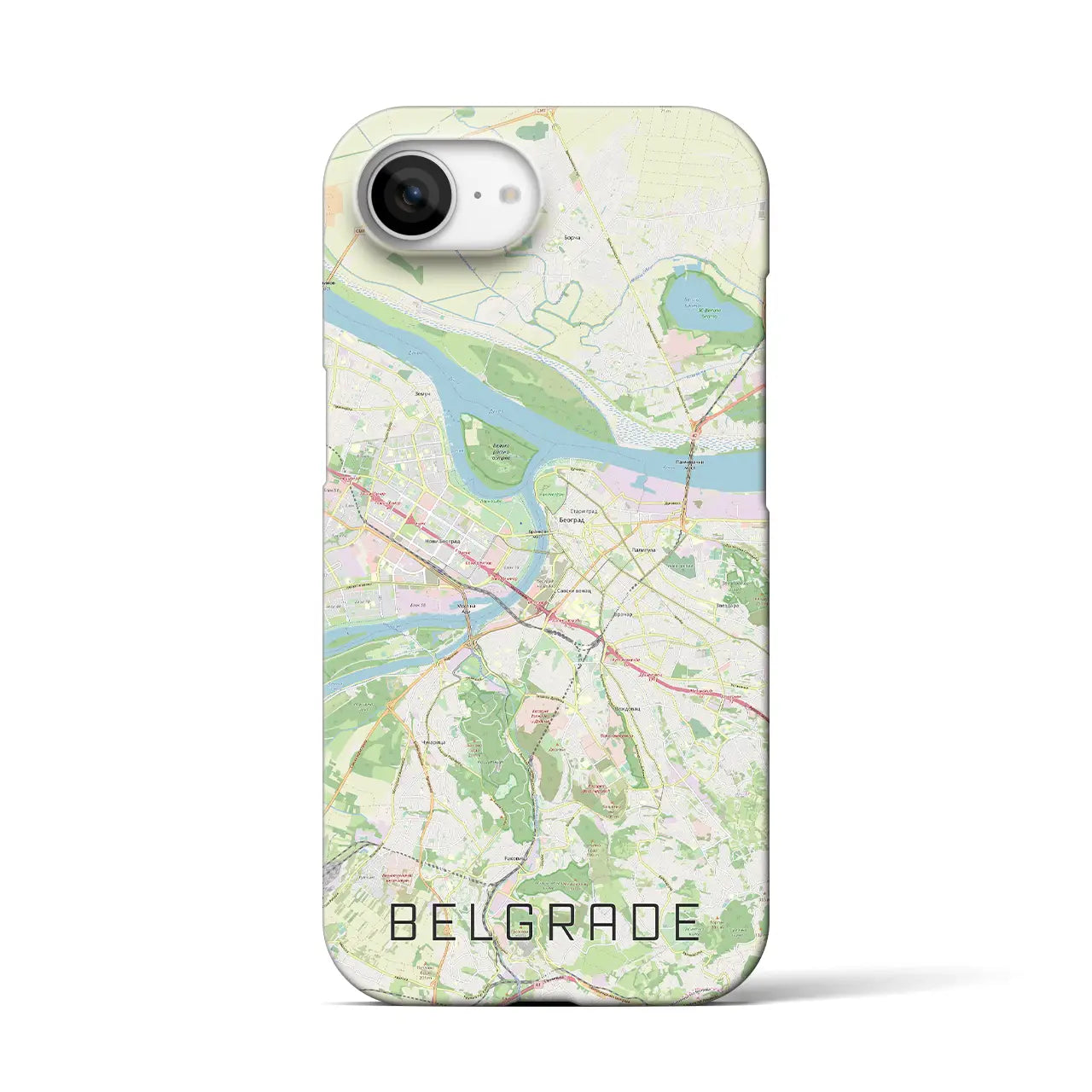 【ベオグラード(セルビア)】地図柄iPhoneケース(バックカバータイプ)