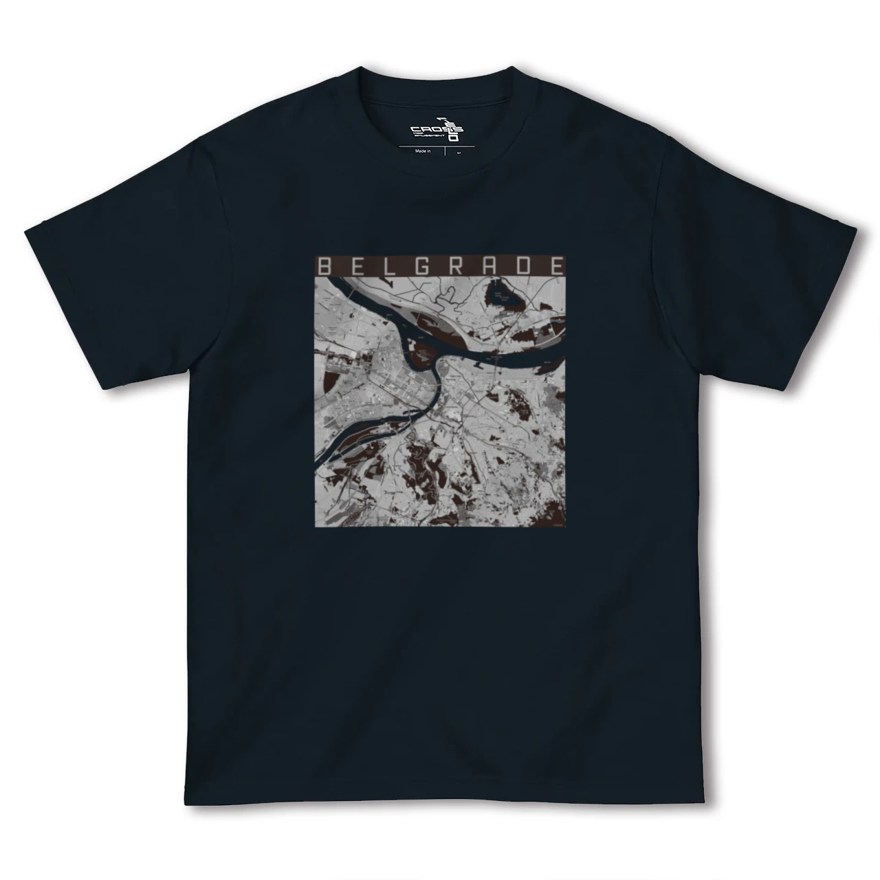【ベオグラード(セルビア)】地図柄ヘビーウェイトTシャツ