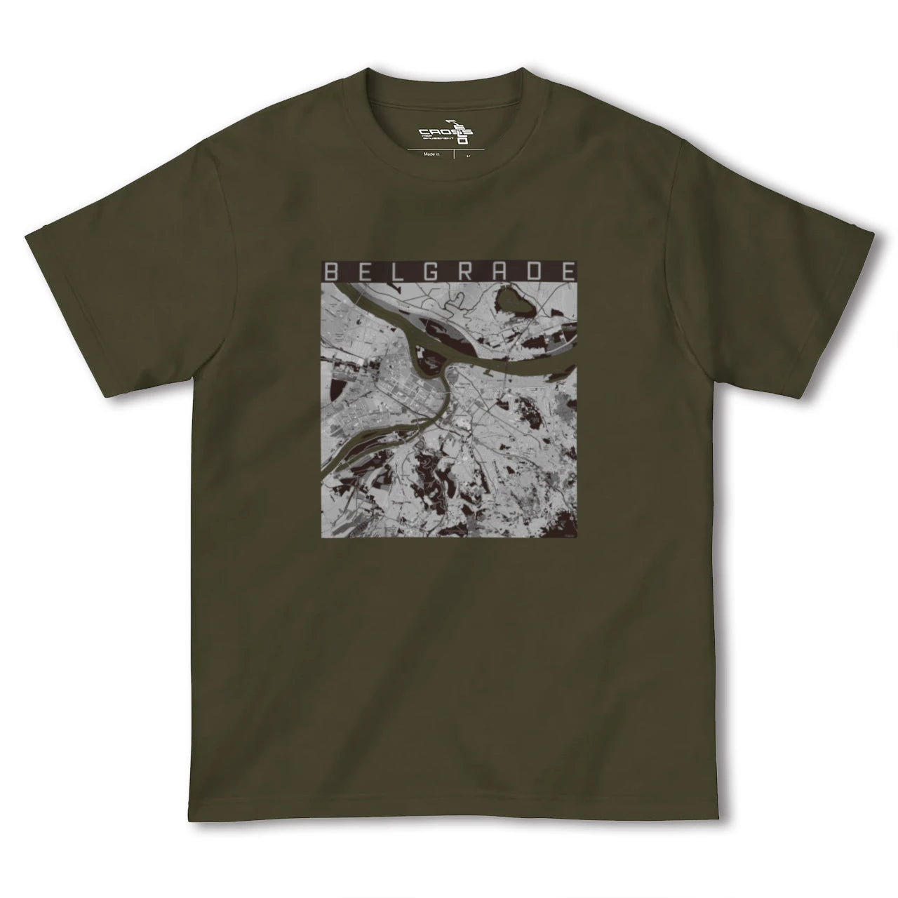 【ベオグラード(セルビア)】地図柄ヘビーウェイトTシャツ