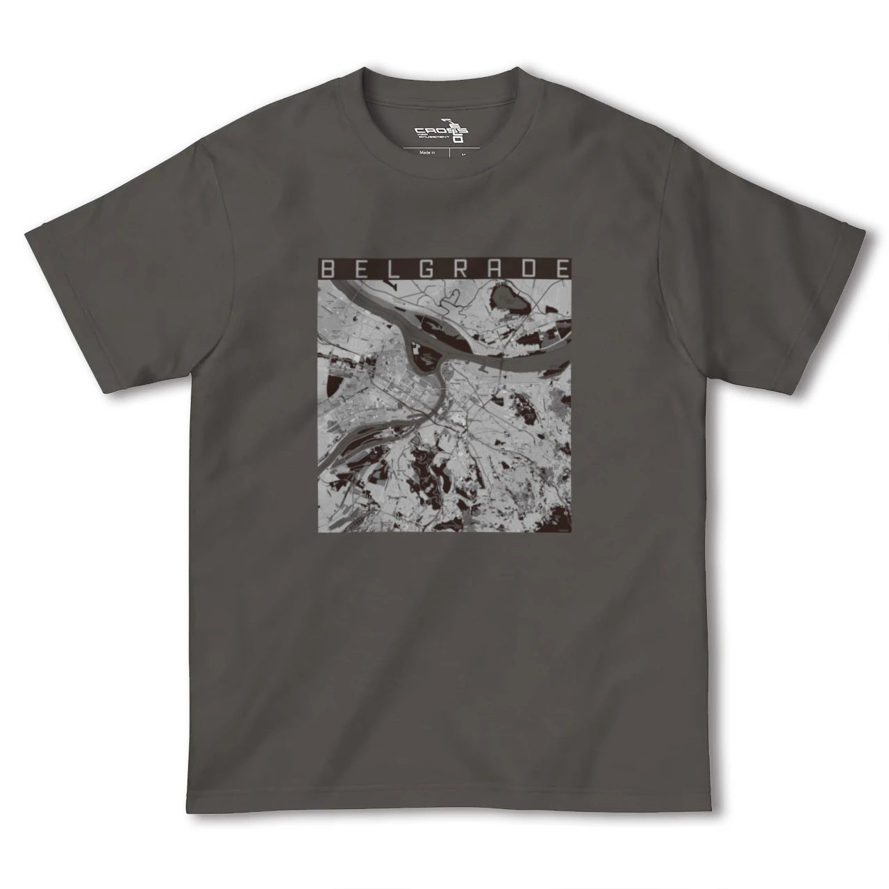 【ベオグラード(セルビア)】地図柄ヘビーウェイトTシャツ